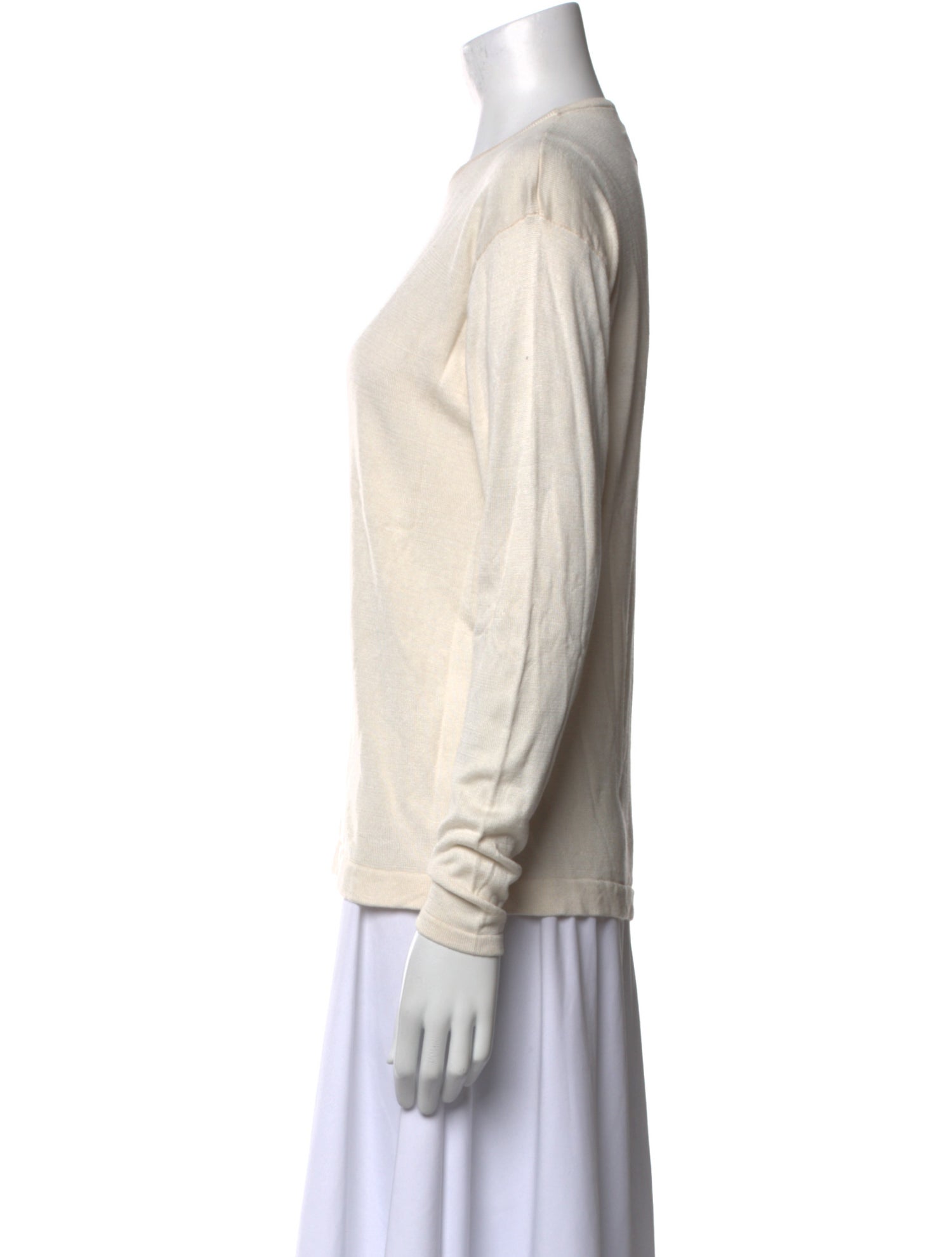 Henri Bendel Silk Crew Neck Sweatshirt