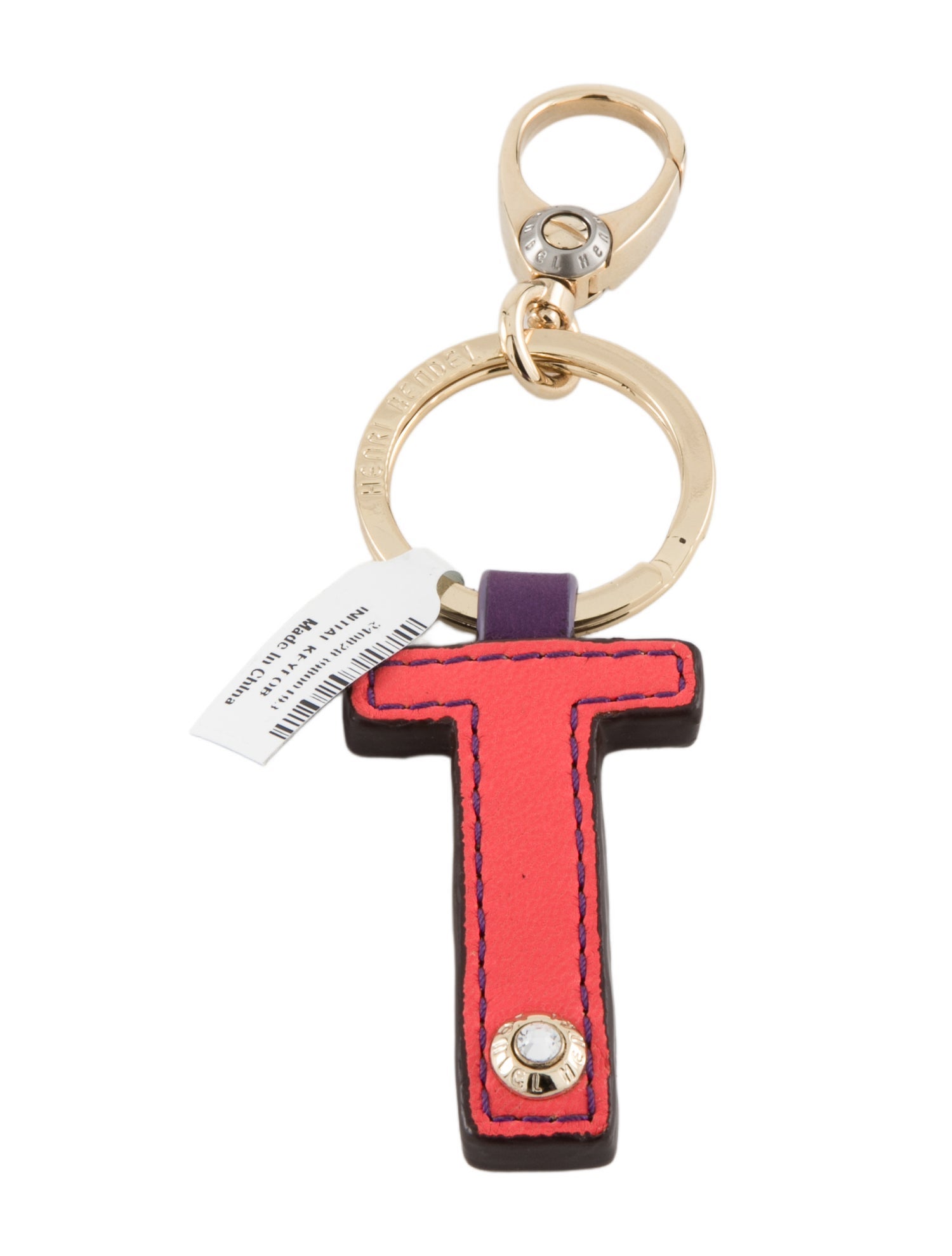 Henri Bendel Letter "T" Keychain