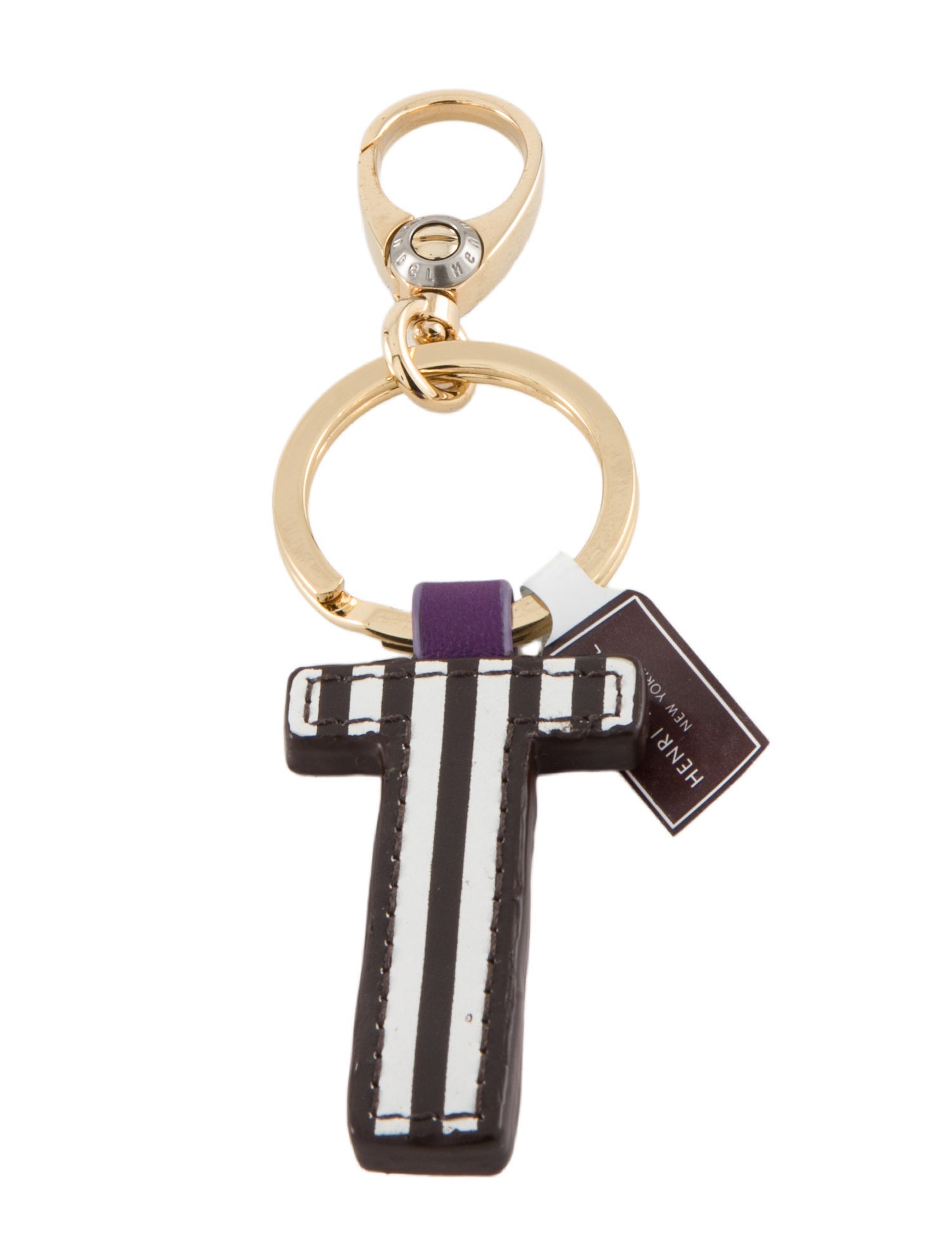 Henri Bendel Letter "T" Keychain