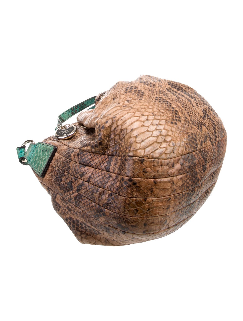 Henri Bendel Top Handle Bag Brown Python Animal P… - image 5