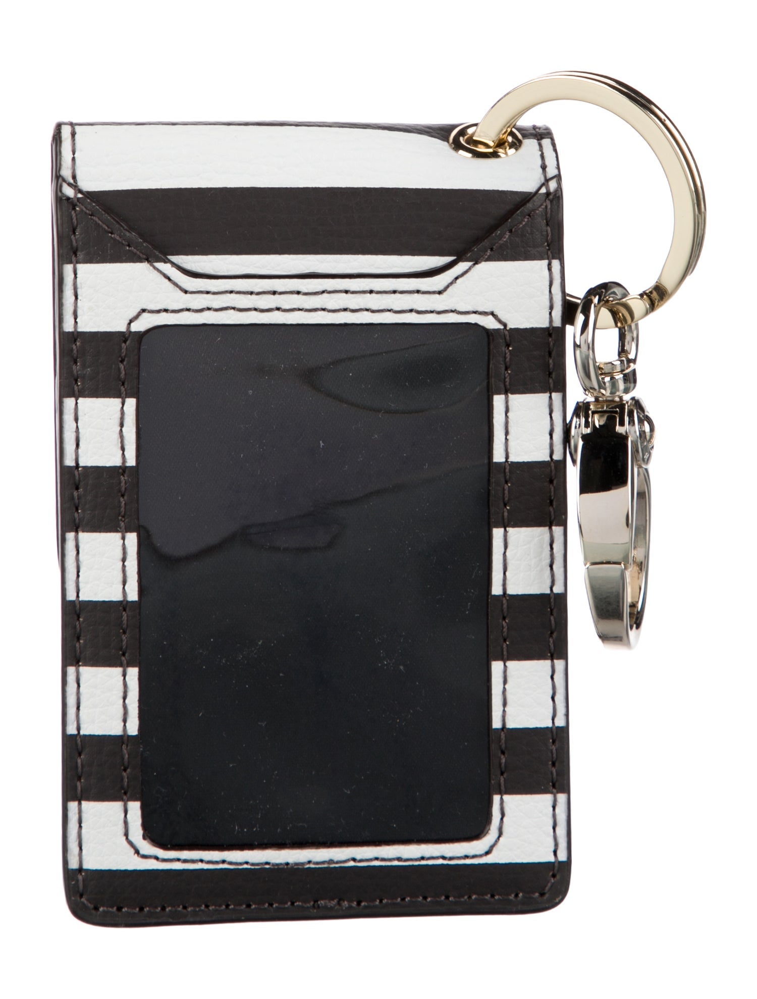 Henri Bendel Leather Stripe Keychain