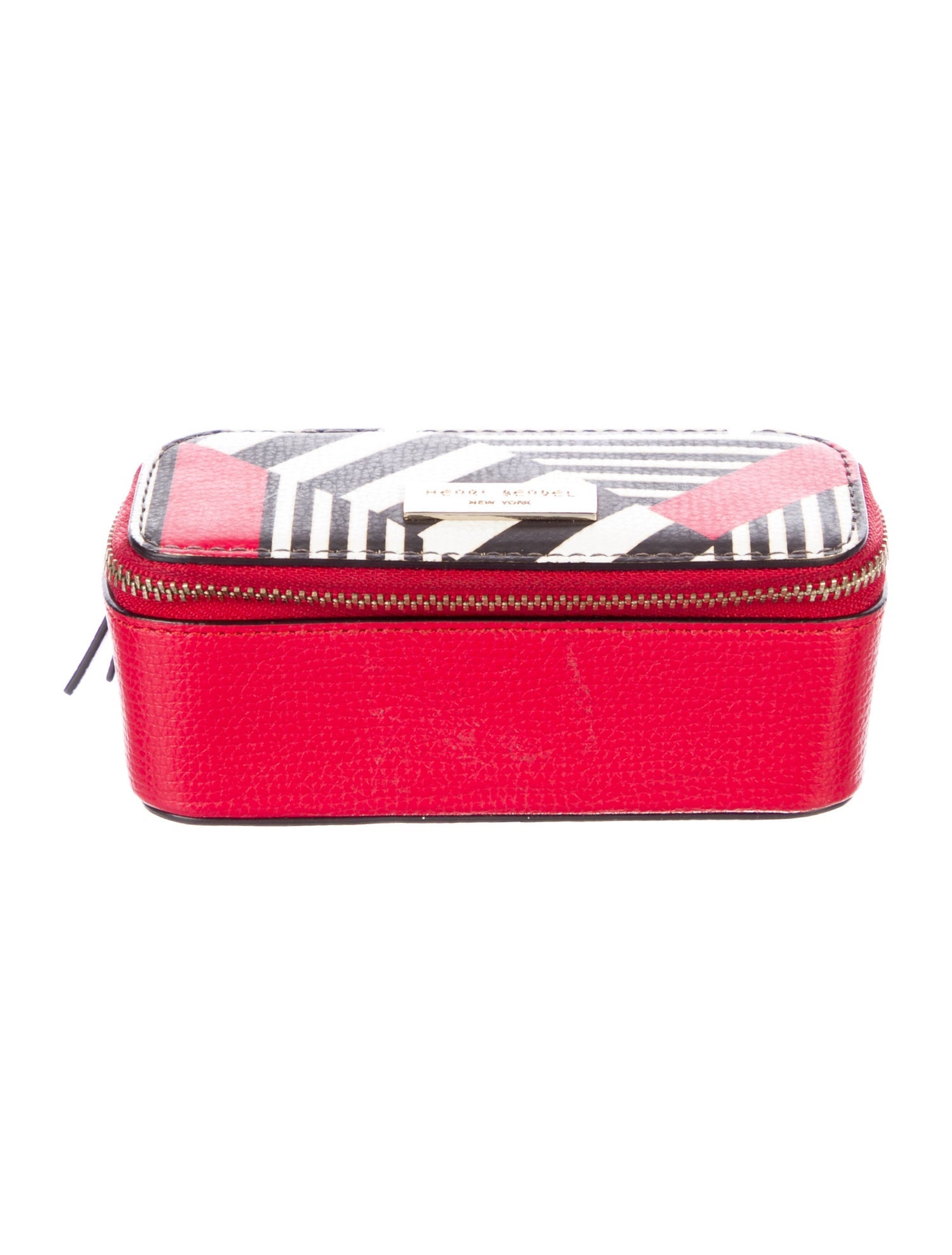 Henri Bendel Leather Print Cosmetic Bag
