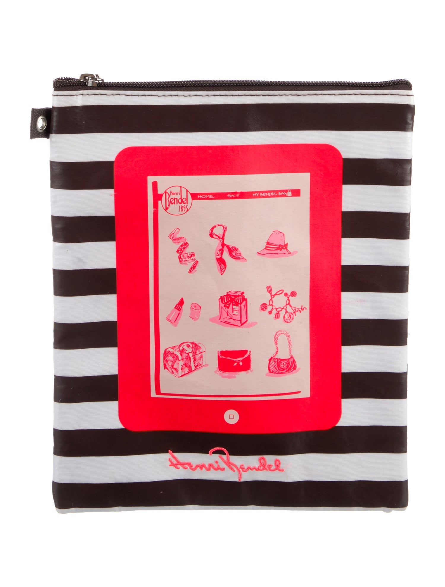 Henri Bendel pattern print cosmetic bag