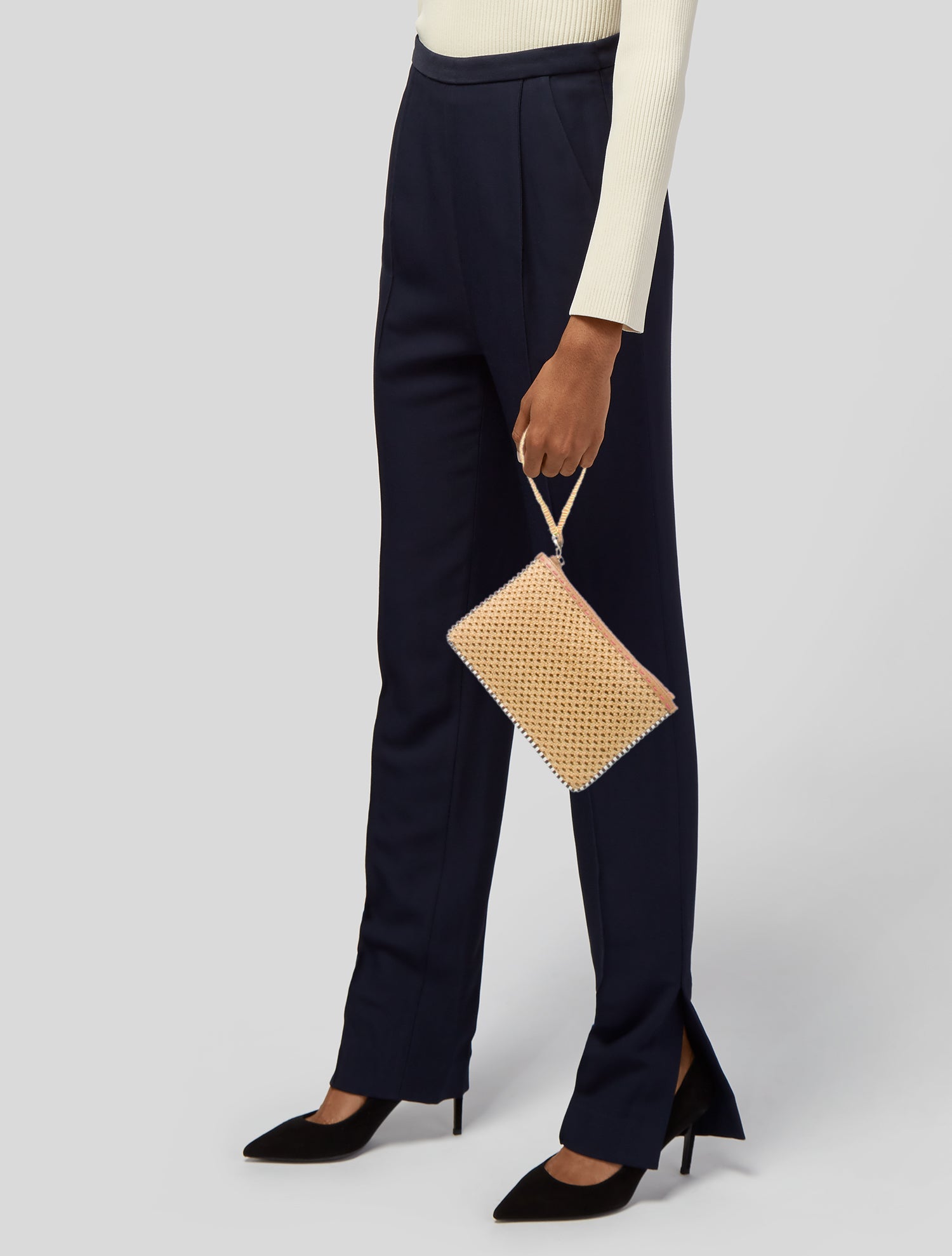 Henri Bendel Raffia Clutch w/ Tags