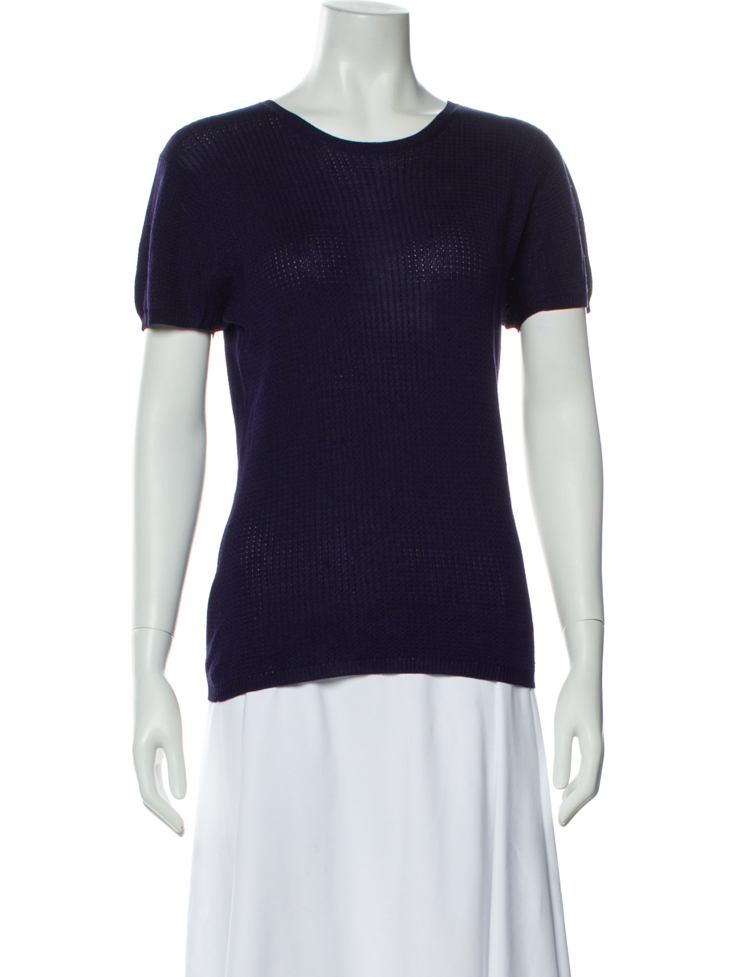 Henri Bendel Silk Scoop Neck Sweater