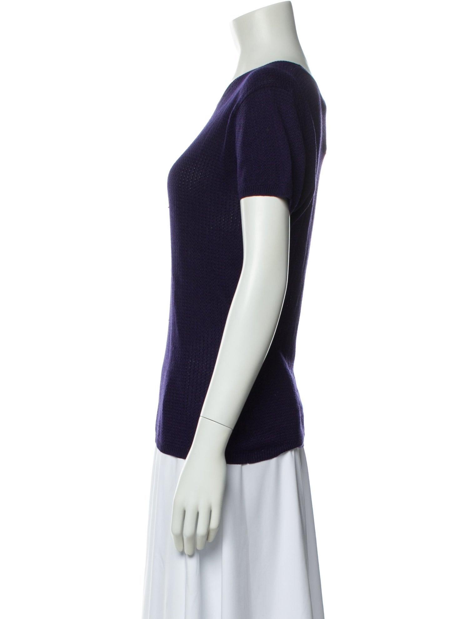 Henri Bendel Silk Scoop Neck Sweater