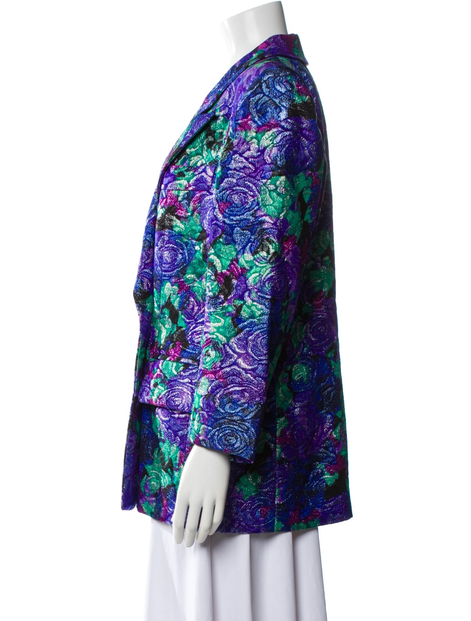 Henri Bendel Jacquard Floral Print Blazer