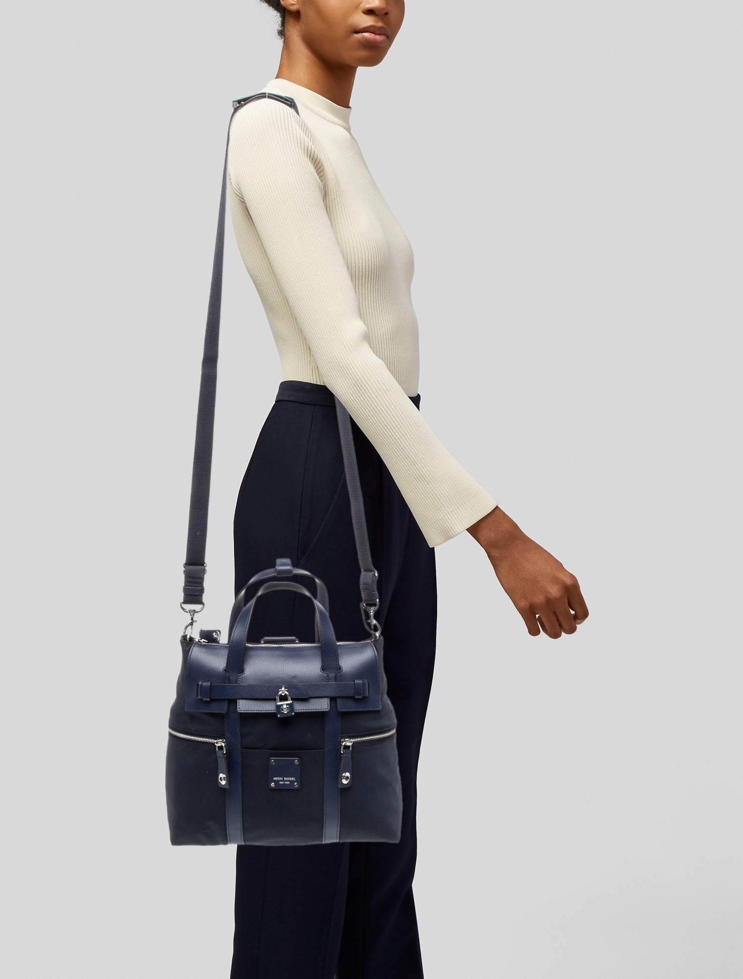 Henri Bendel Nylon Top Handle Bag