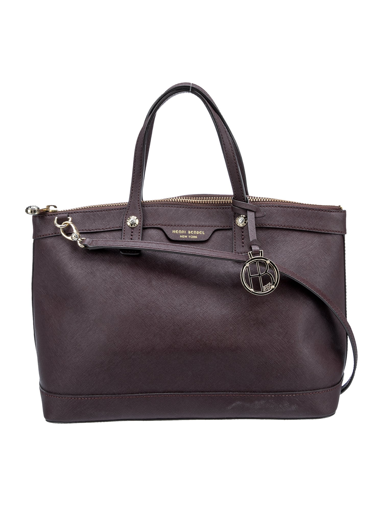 Henri Bendel Saffiano Leather Top Handle Bag