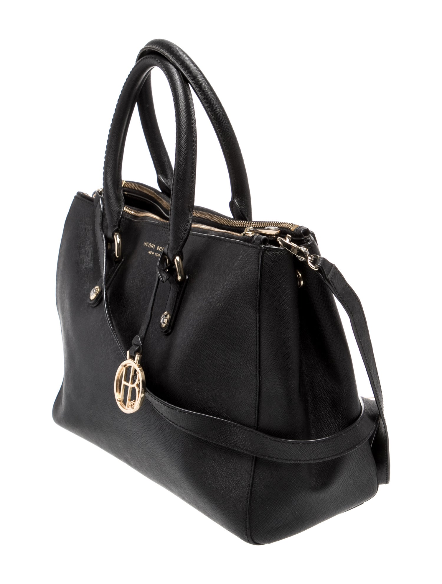 Henri Bendel Saffiano Leather Top Handle Bag