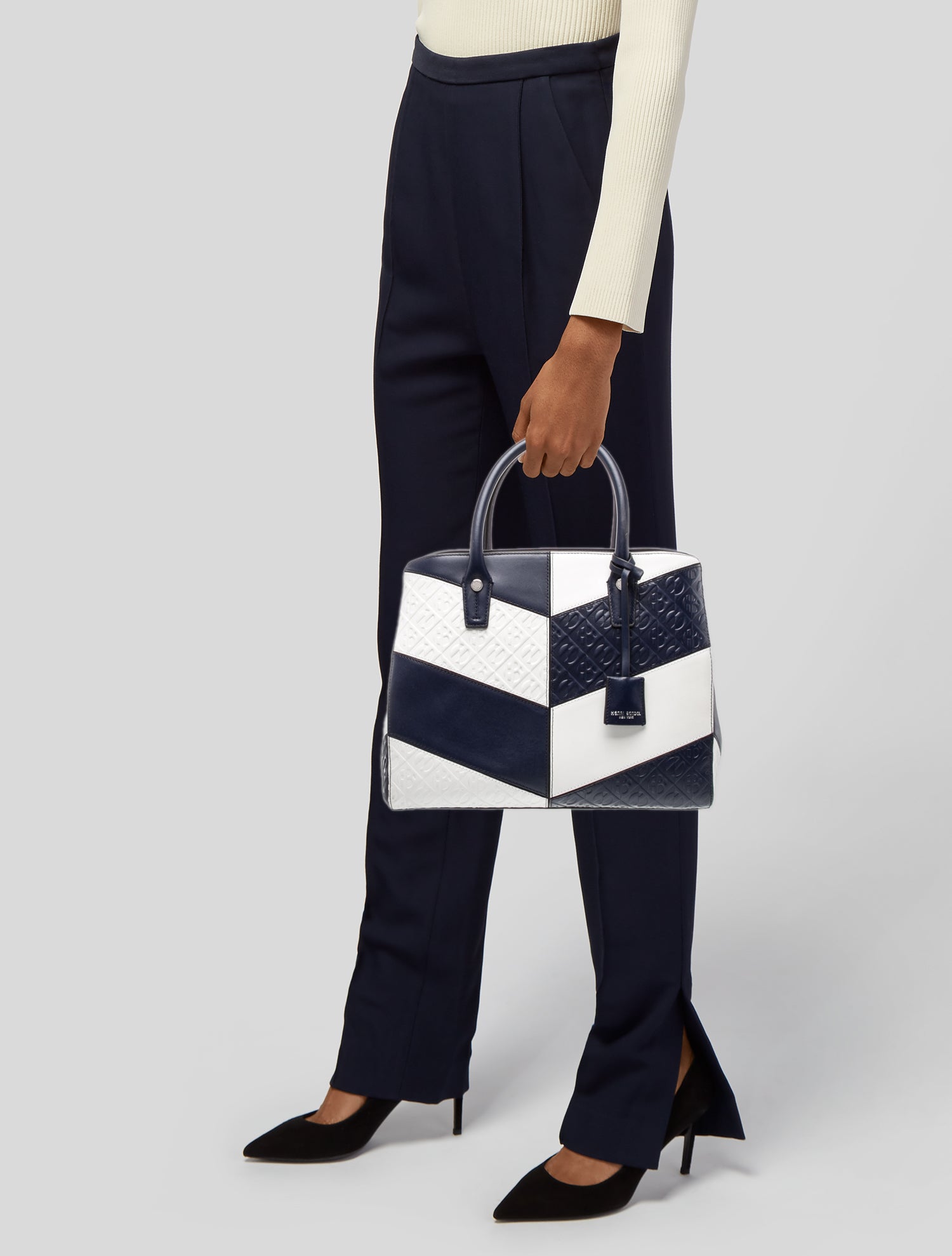 Henri Bendel Leather Top Handle Bag