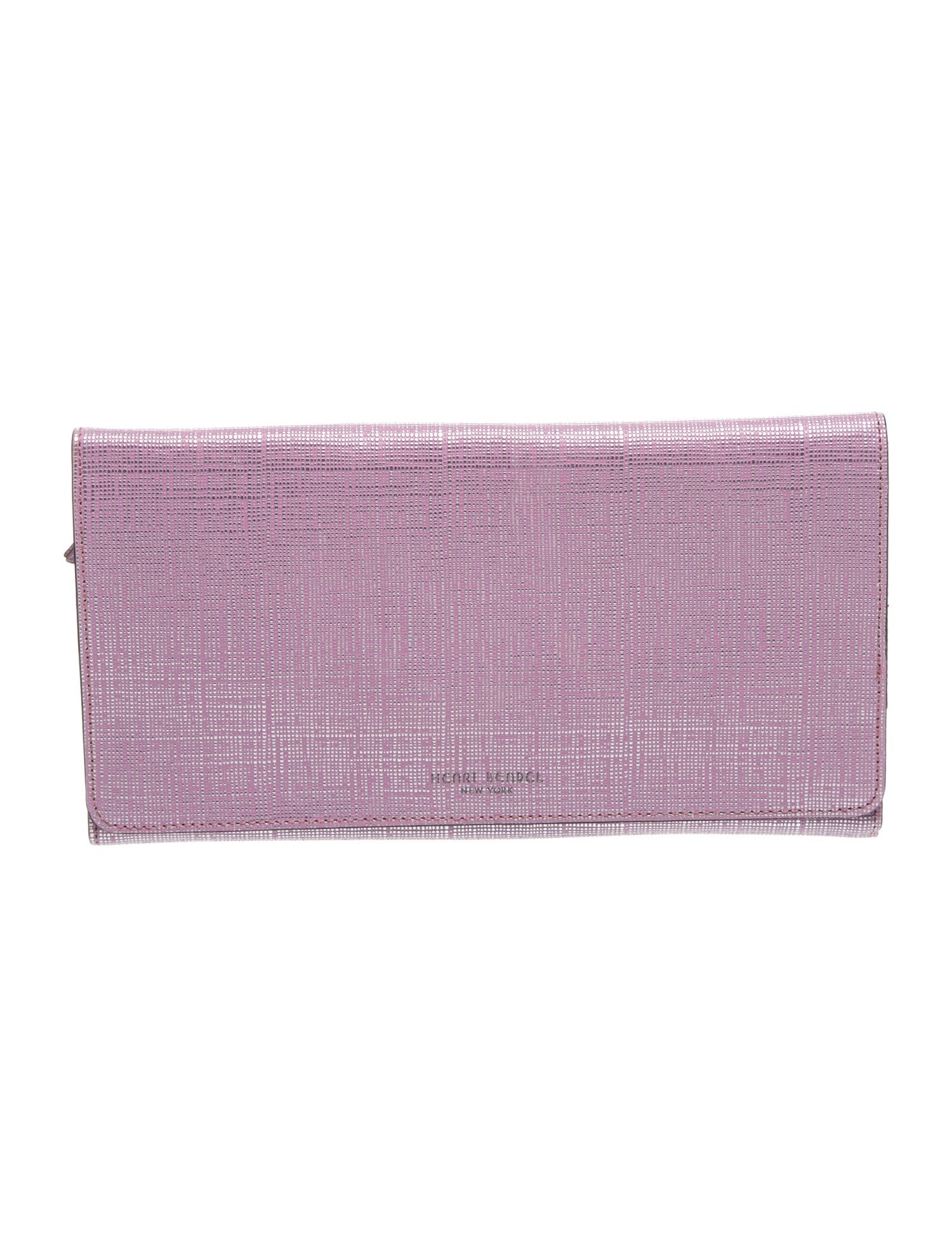 Henri Bendel Saffiano Leather Clutch