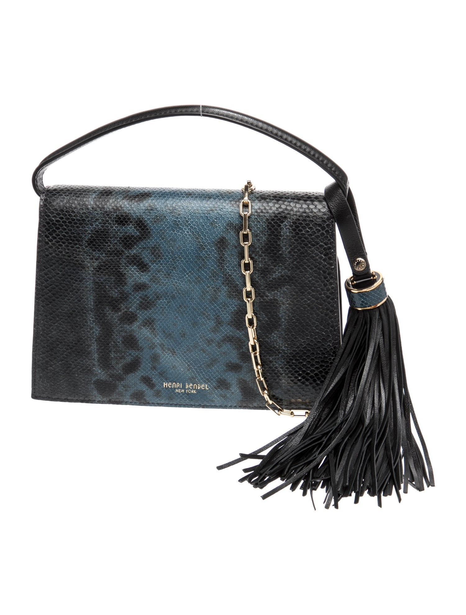 Henri Bendel Snakeskin Top Handle Bag