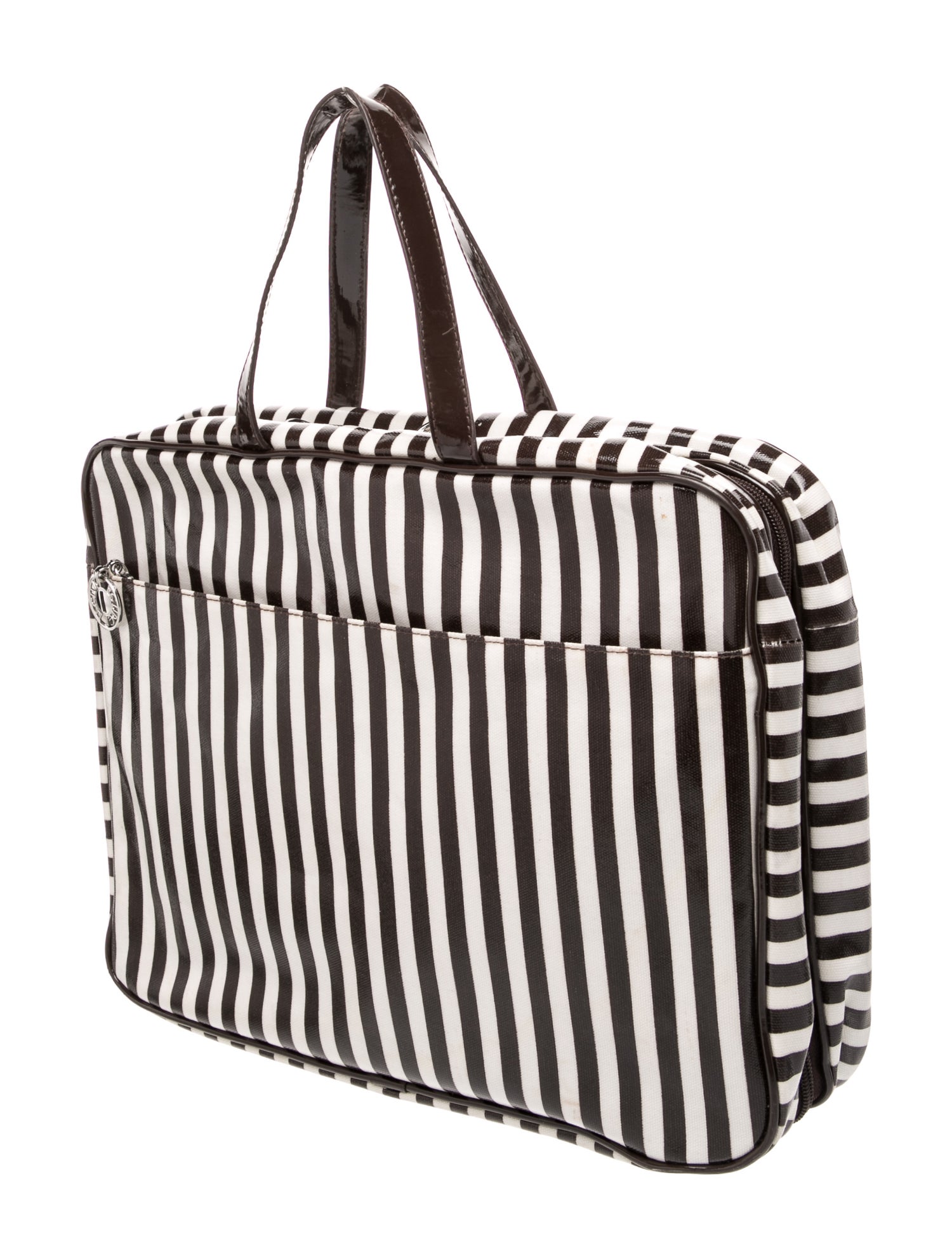 Henri Bendel Striped Dual Toned Briefcase