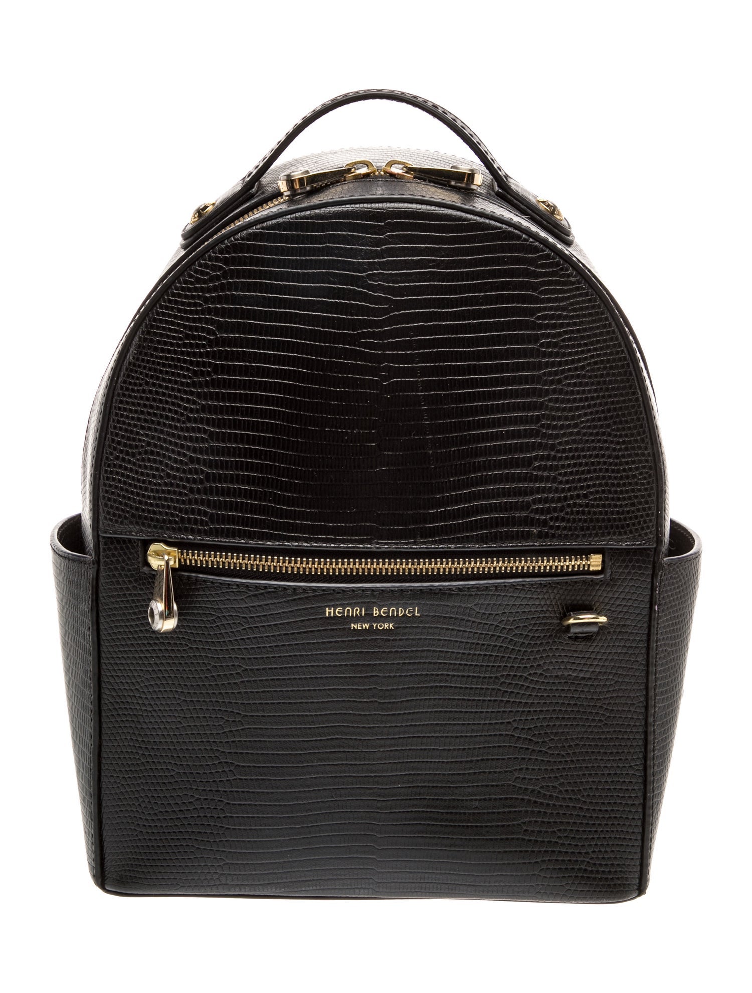 Henri Bendel Embossed Leather Backpack