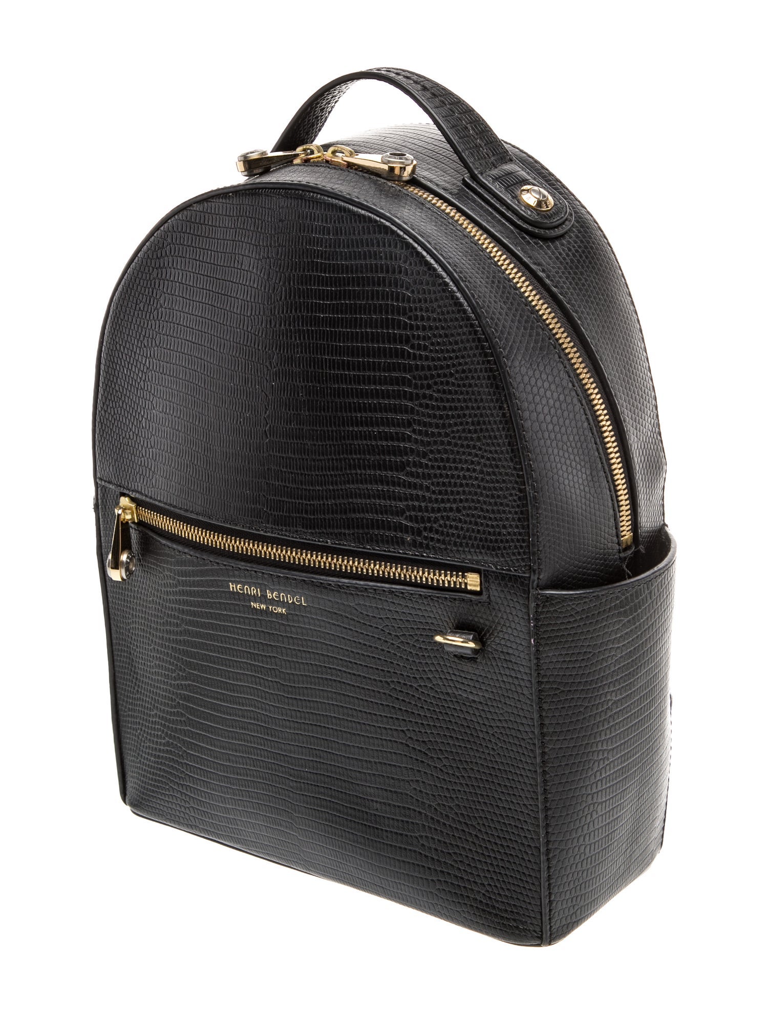 Henri Bendel Embossed Leather Backpack