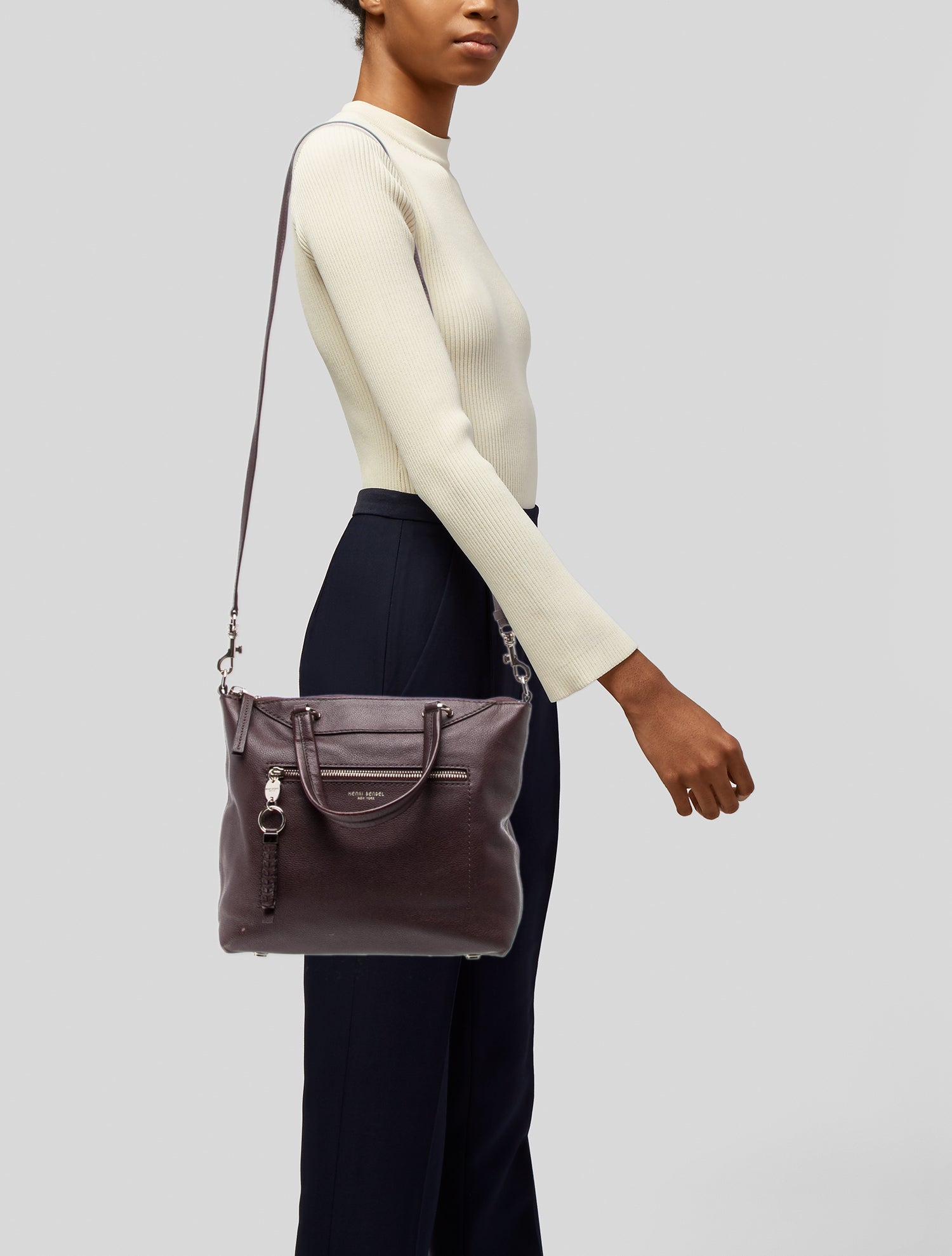 Henri Bendel Leather Top Handle Bag