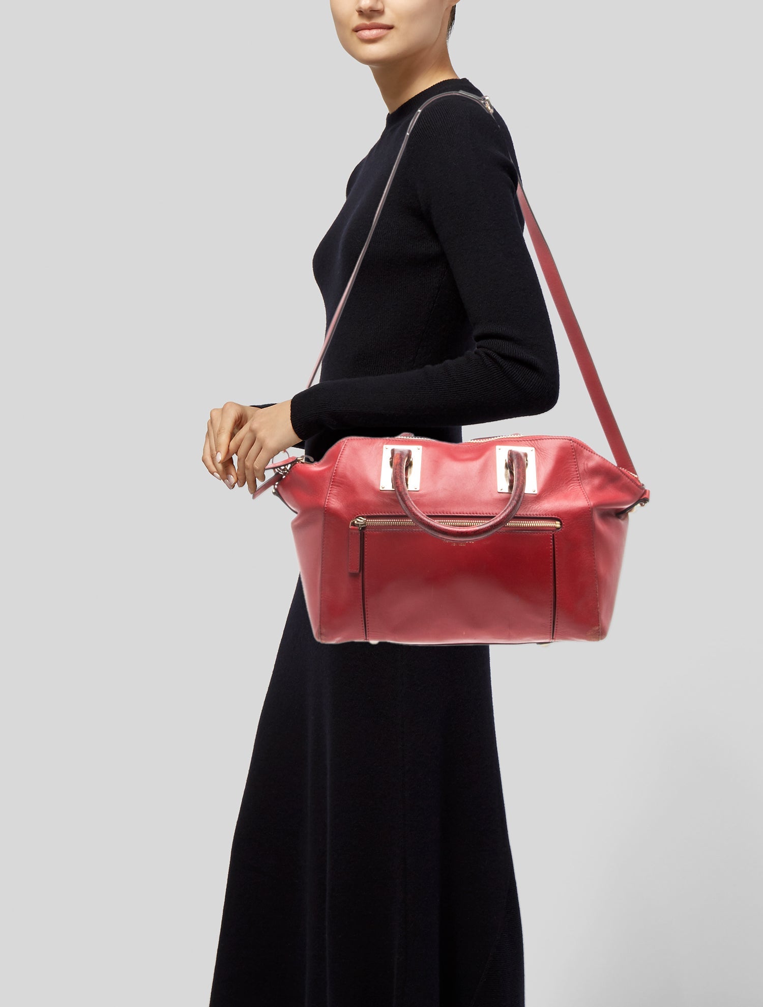 Henri Bendel Leather Top Handle Bag