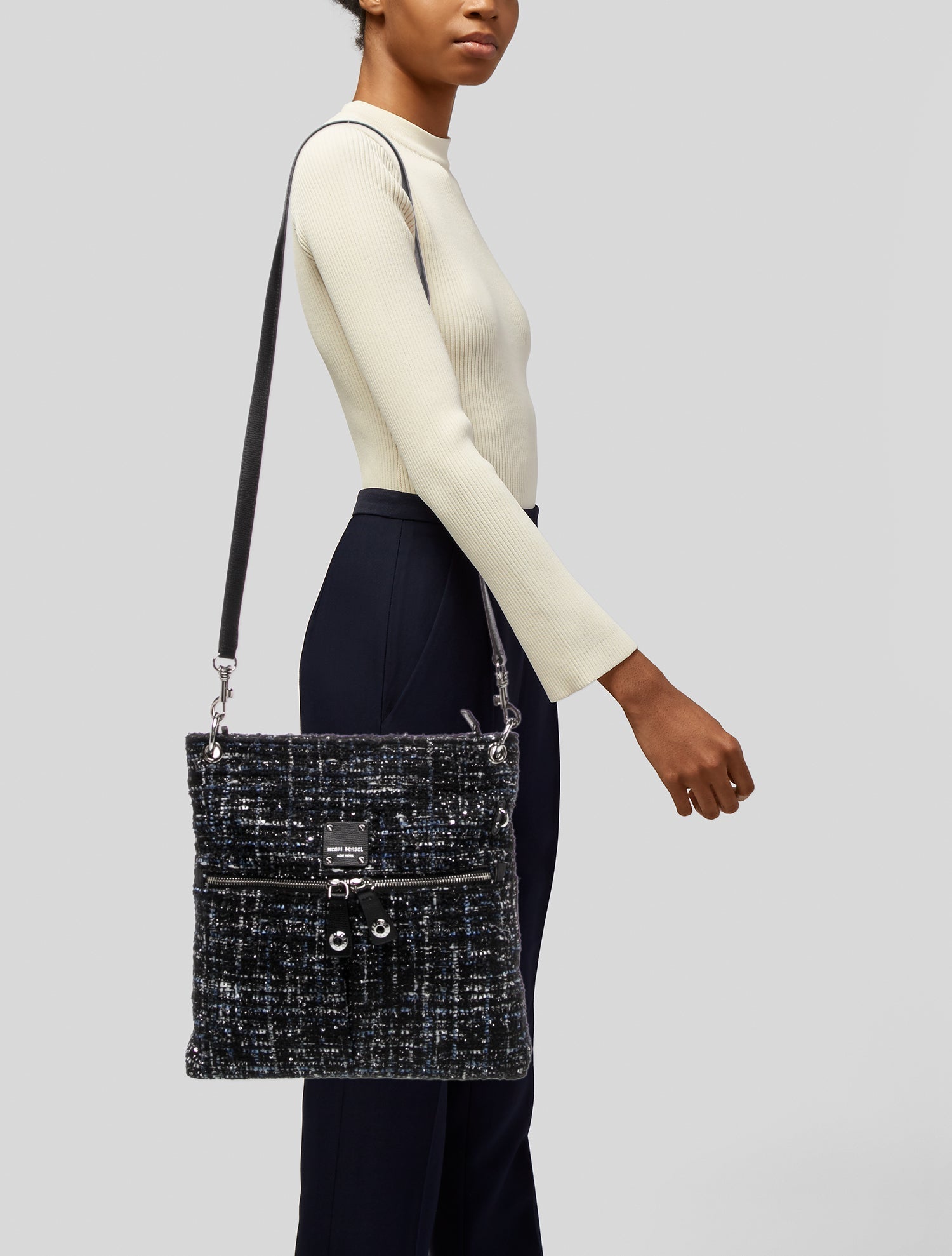 Henri Bendel Tweed Crossbody Bag