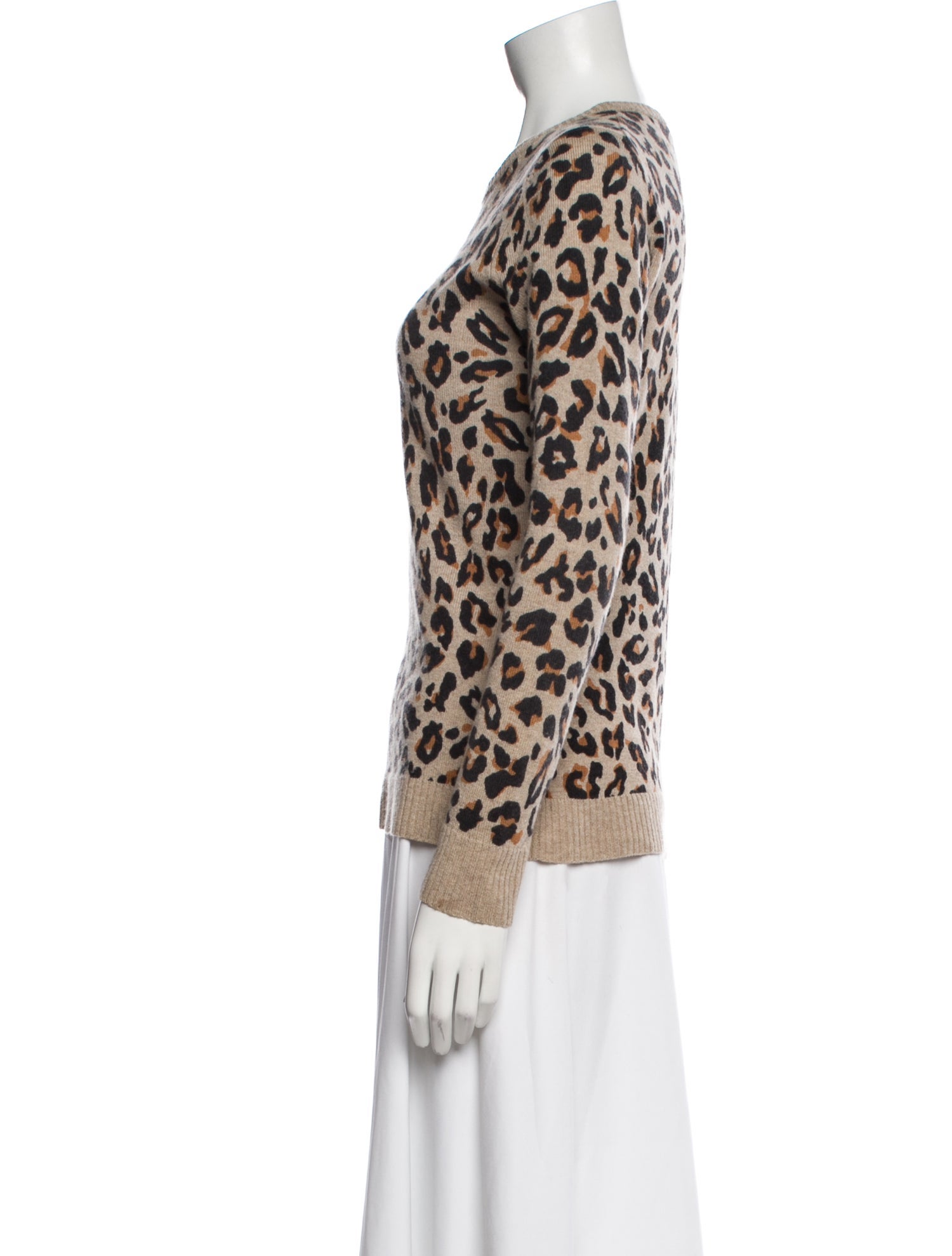 Henri Bendel Cashmere Animal Print Sweater