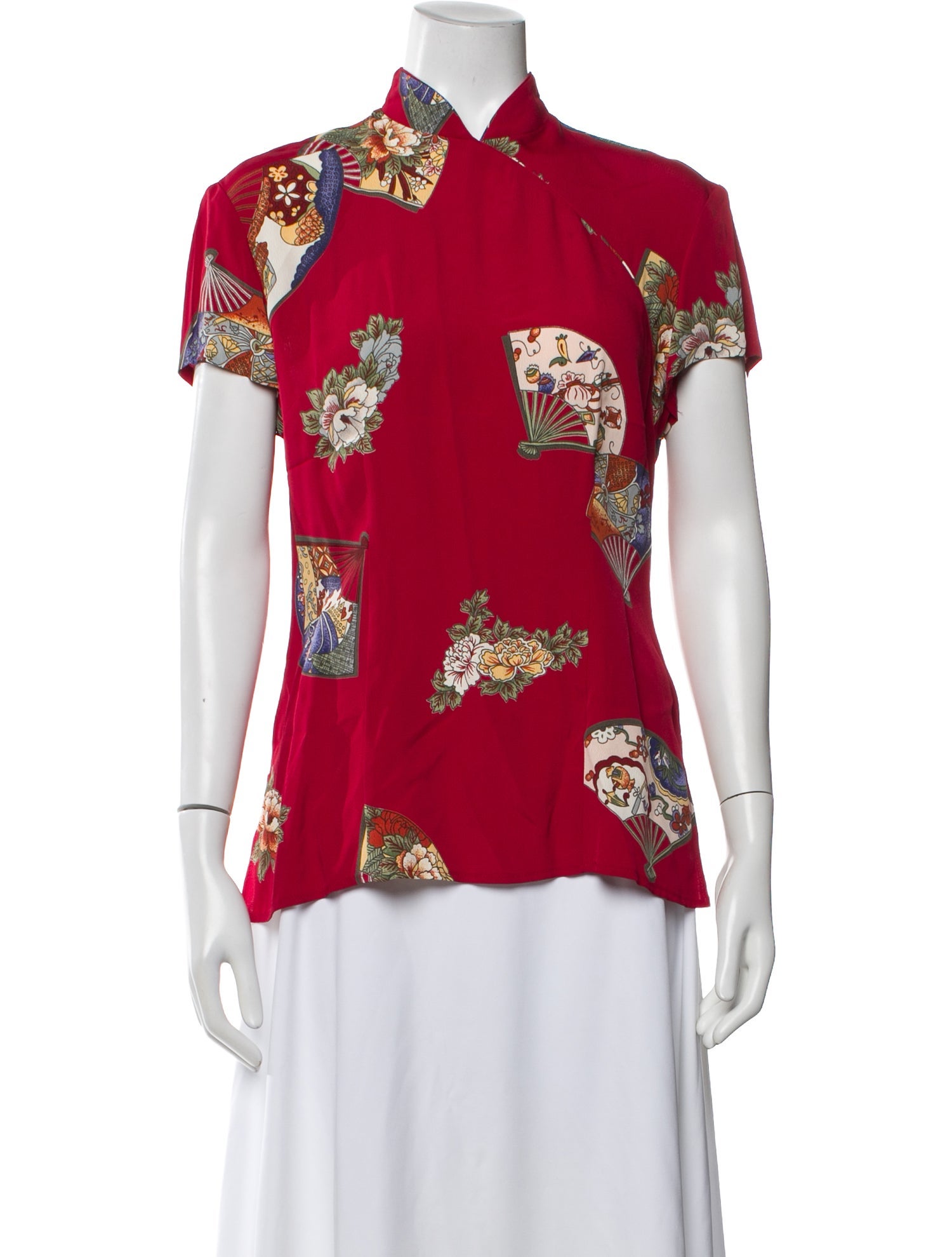 Henri Bendel Printed Short Sleeve Top