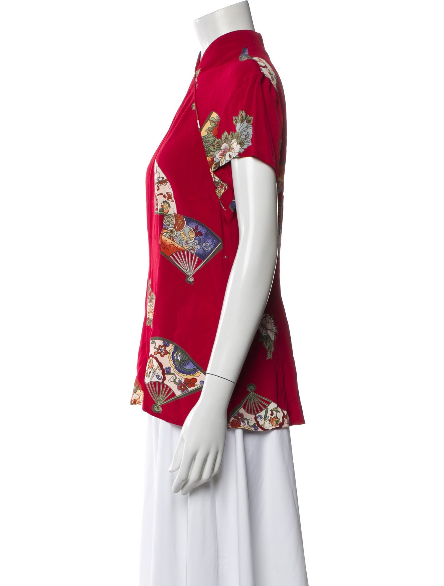 Henri Bendel Printed Short Sleeve Top