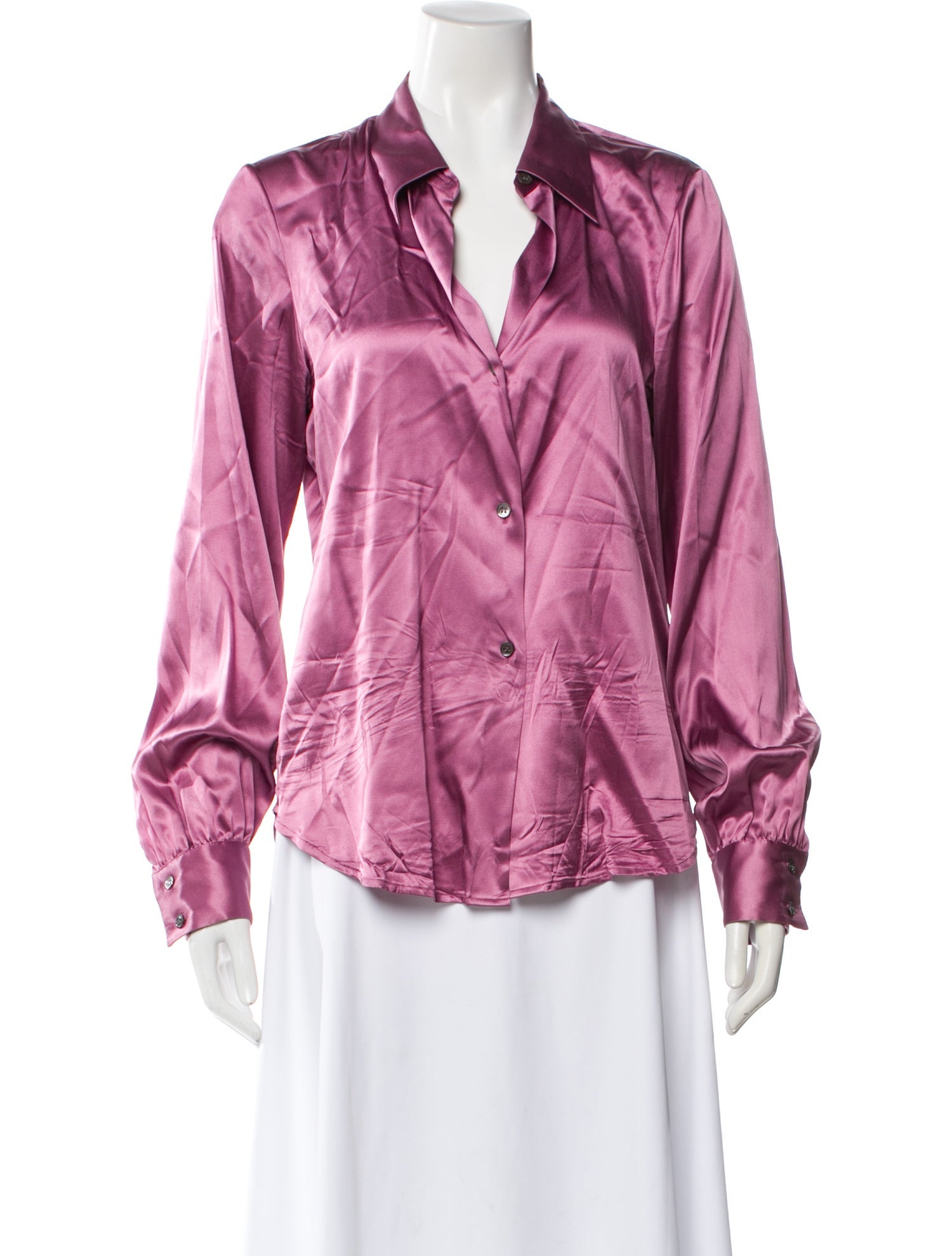 Henri Bendel Silk Long Sleeve Blouse