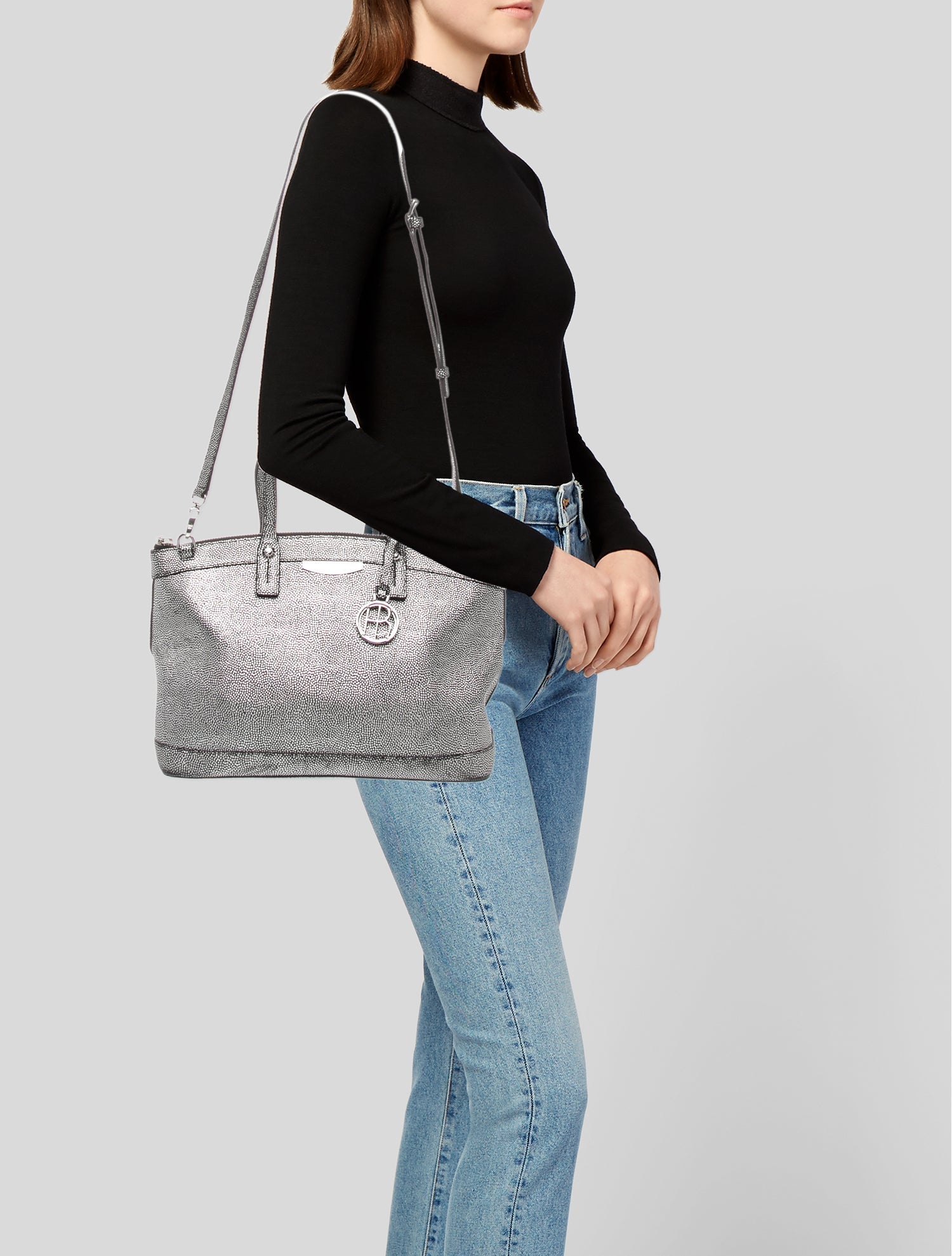 Henri Bendel Leather Top Handle Bag