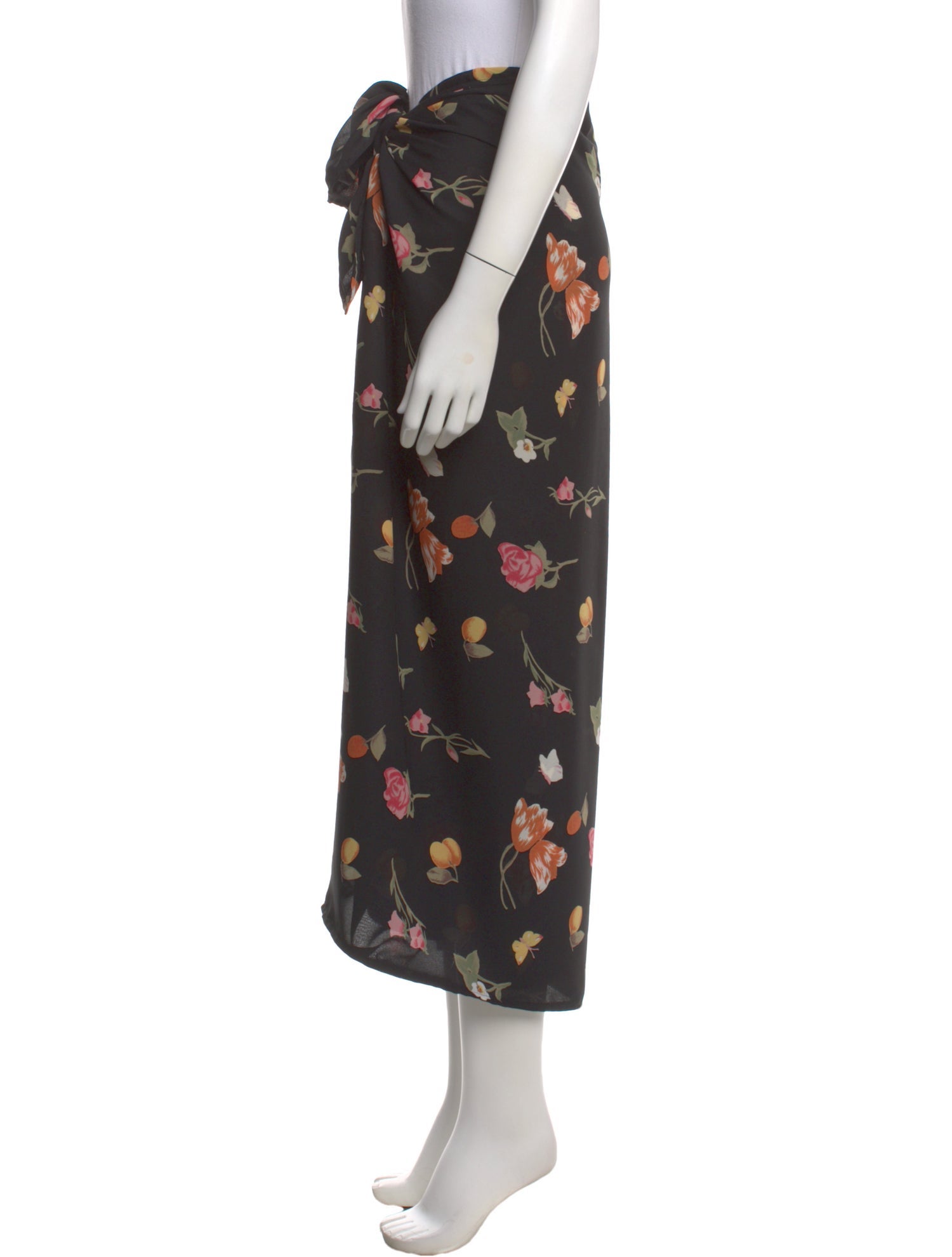 Henri Bendel Floral Print Midi Length Skirt
