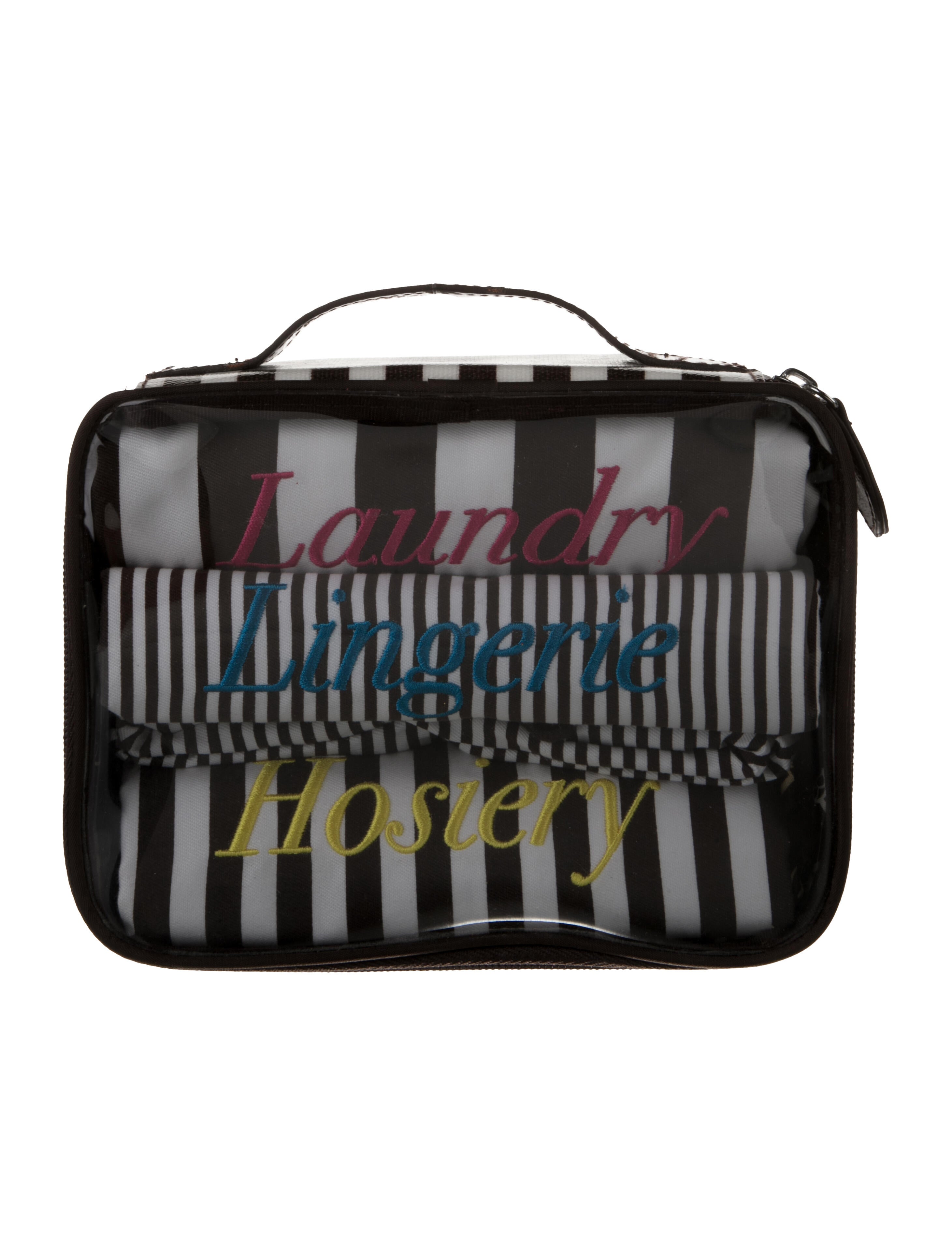 Henri Bendel Striped Cosmetic Bag