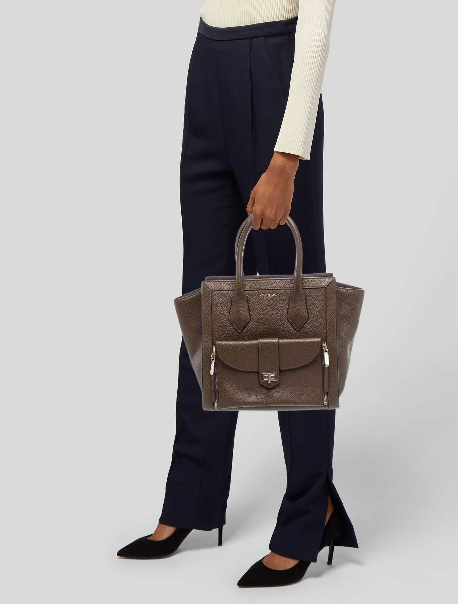 Henri Bendel Leather Top Handle Bag
