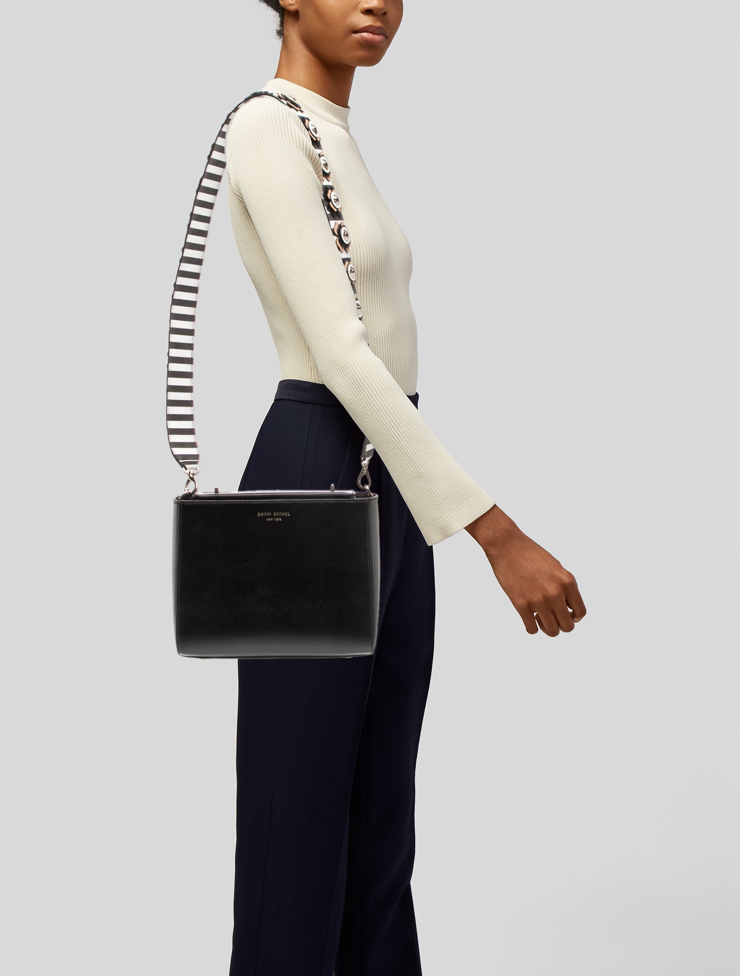 Henri Bendel Saffiano Leather Crossbody Bag