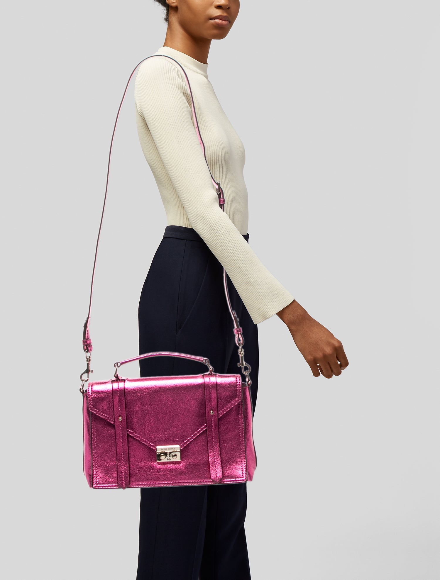 Henri Bendel Leather Top Handle Bag
