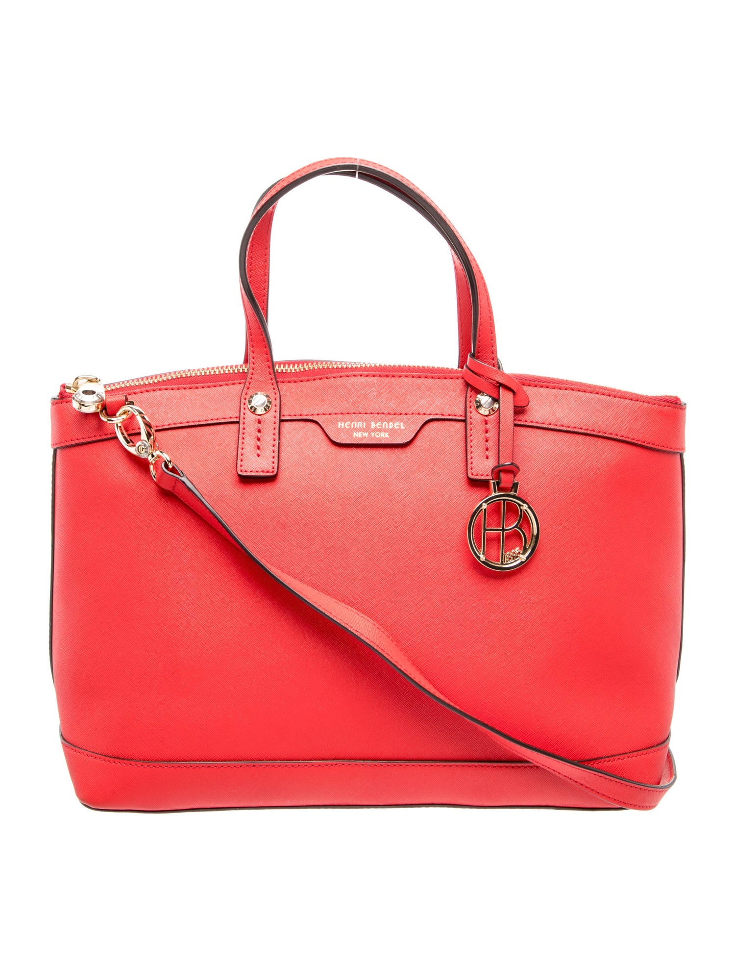 Henri Bendel Saffiano Leather Top Handle Bag