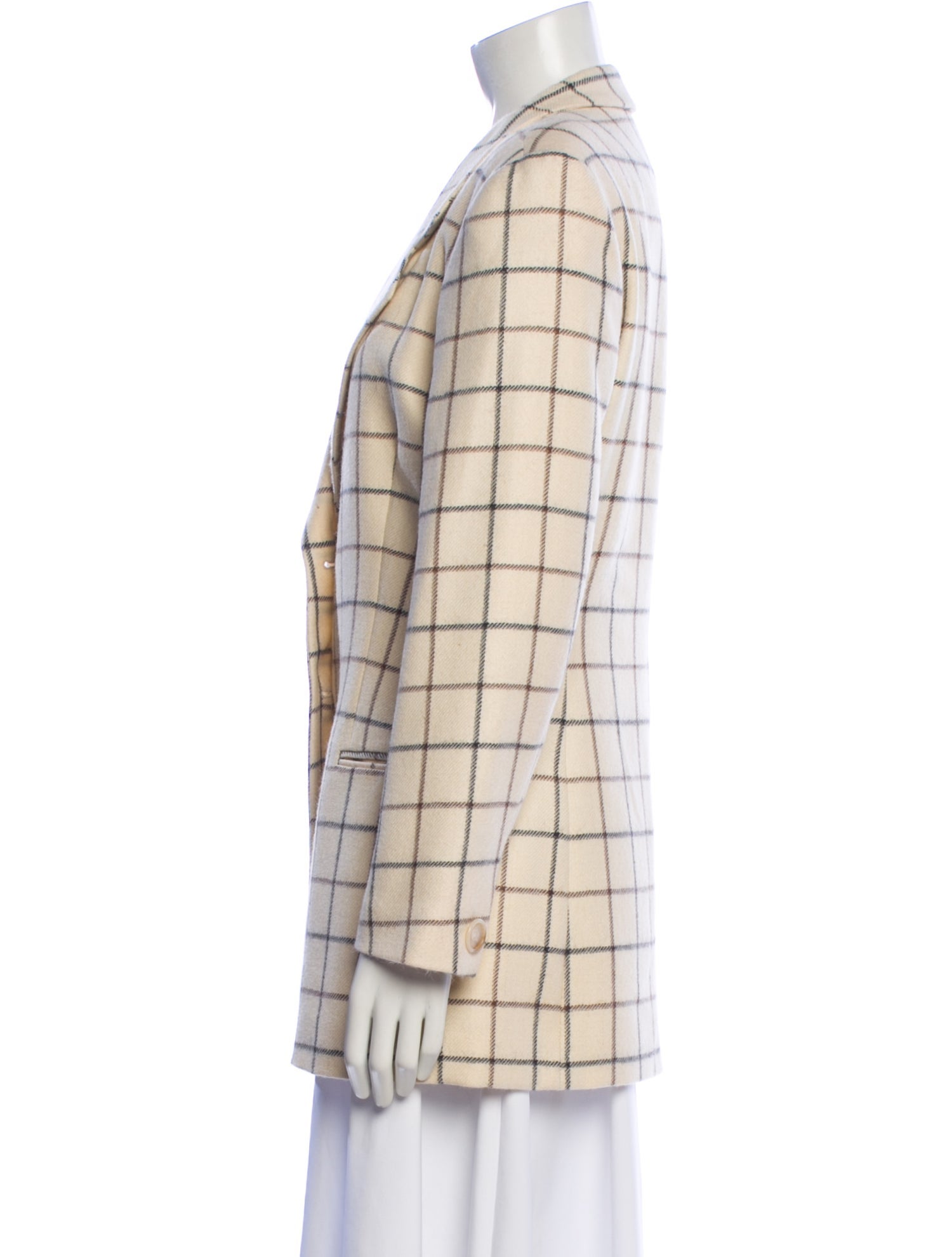 Henri Bendel Alpaca Plaid Print Blazer
