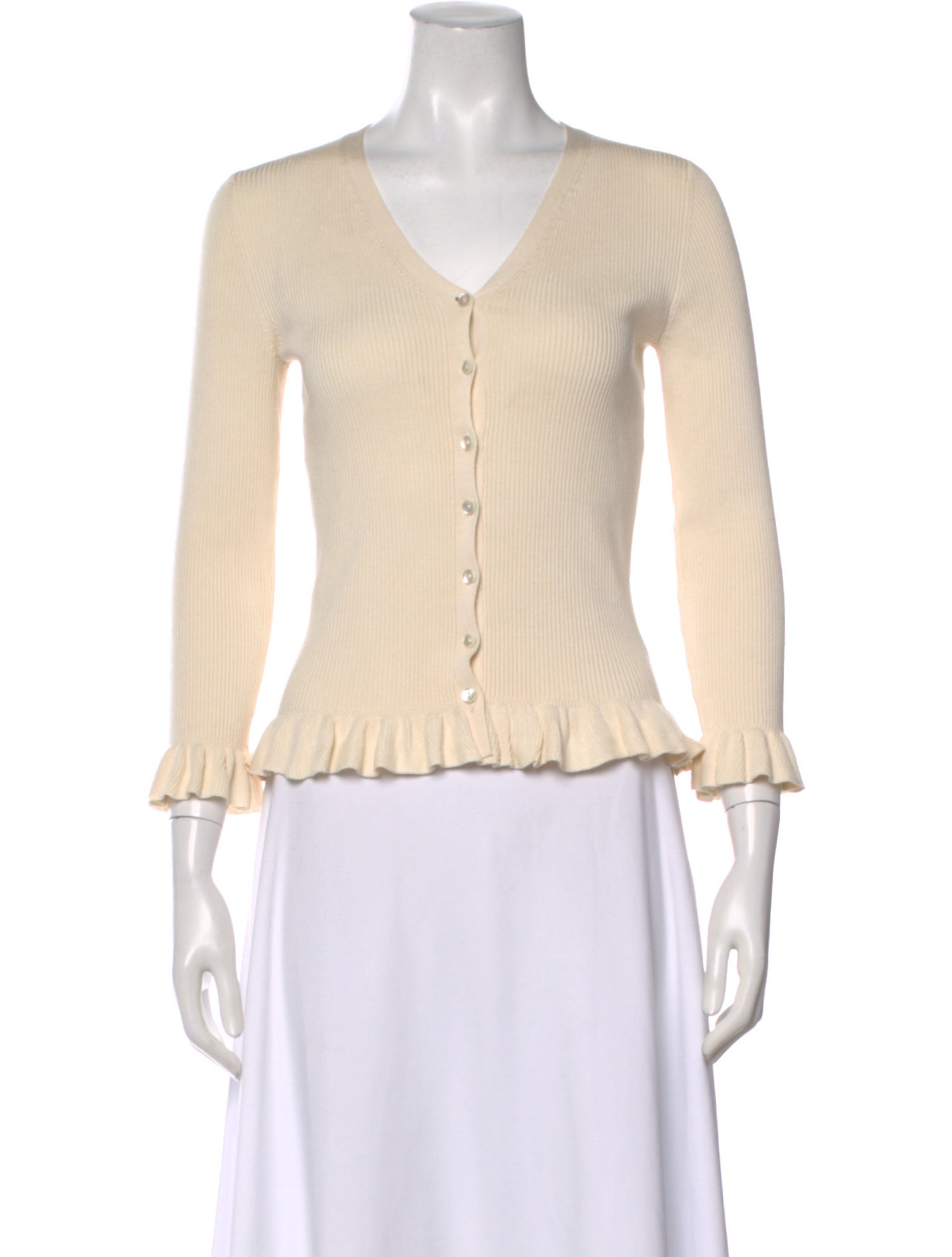 Henri Bendel Silk V-Neck Sweater