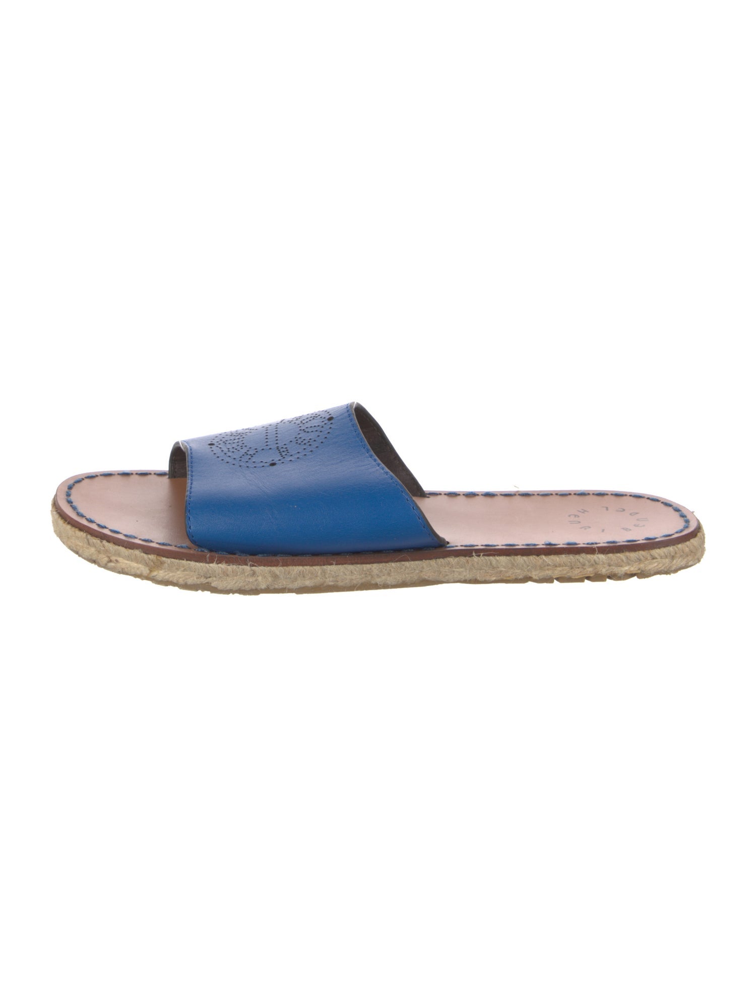 Henri Bendel Leather Slides