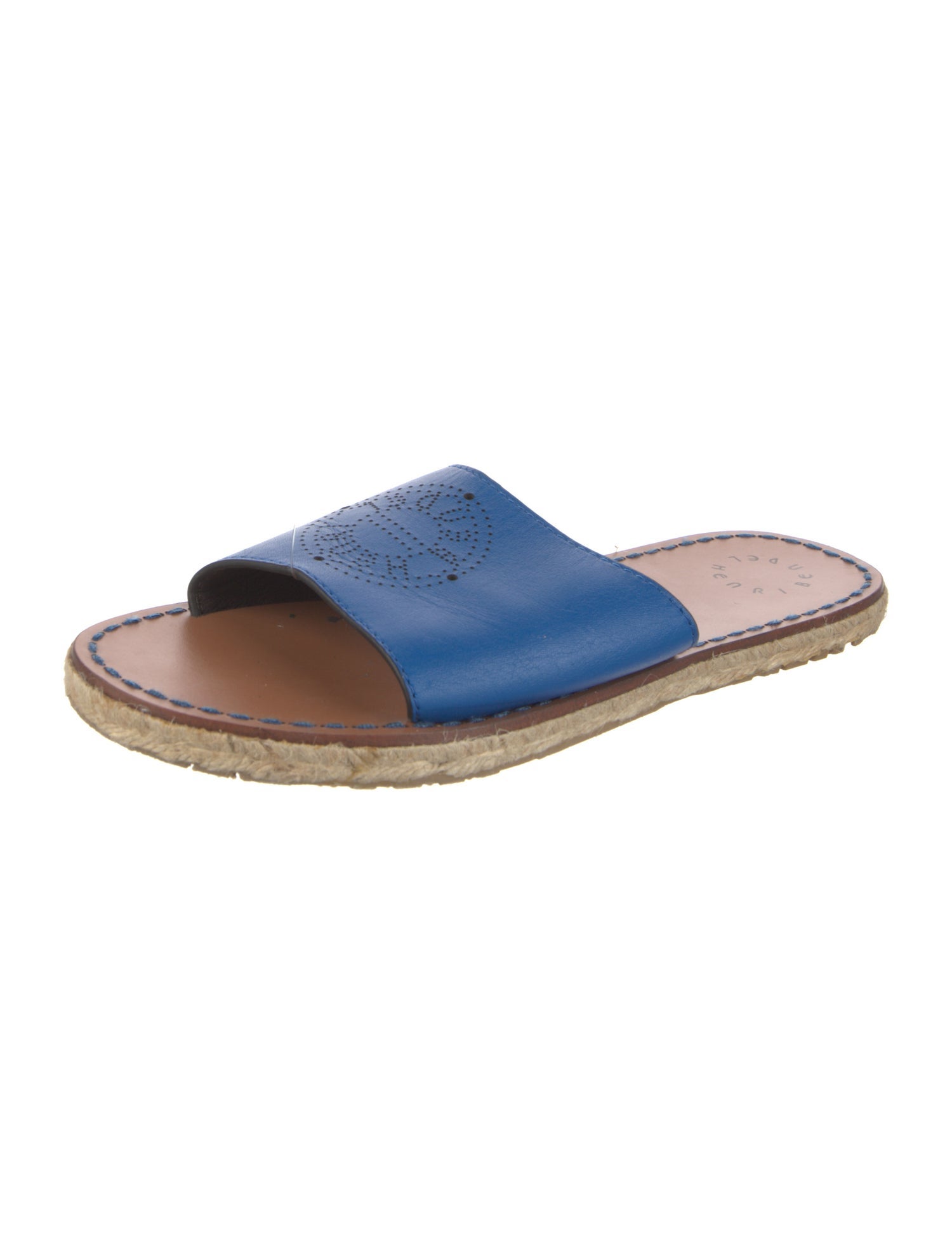 Henri Bendel Leather Slides