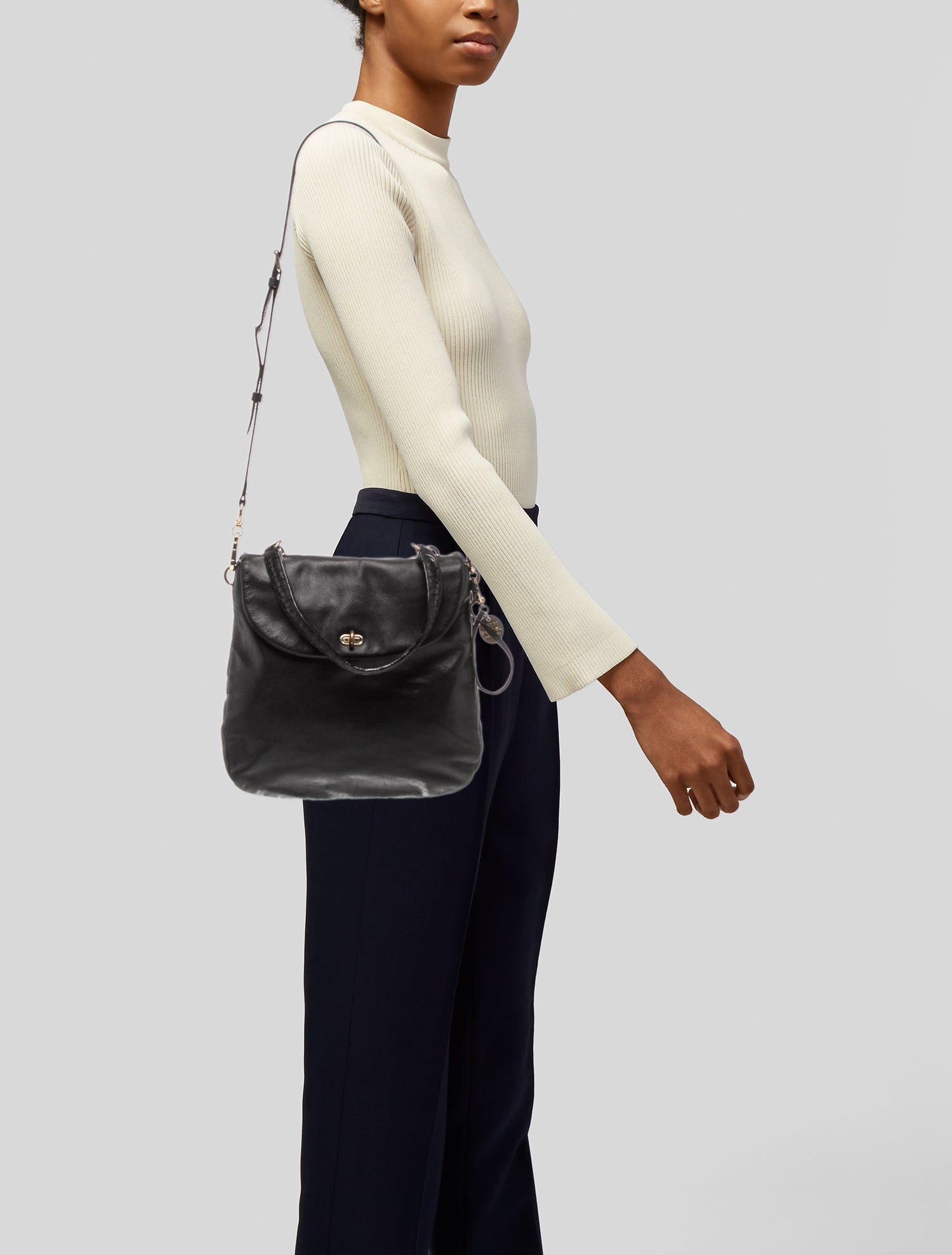 Henri Bendel Leather Top Handle Bag
