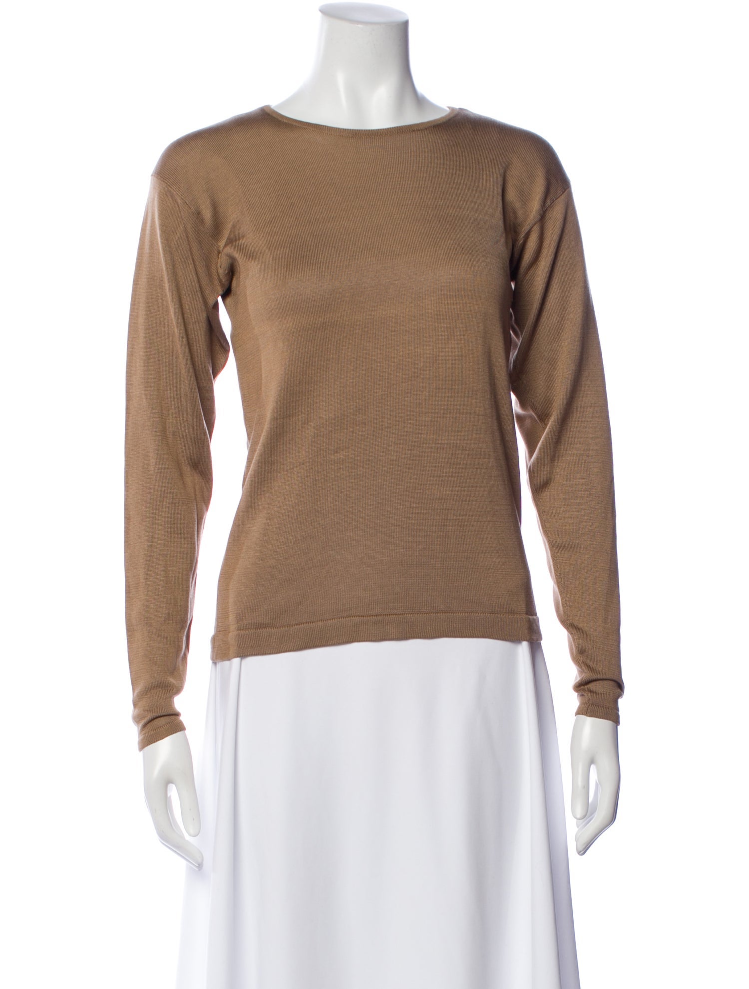 Henri Bendel Silk Scoop Neck Sweater