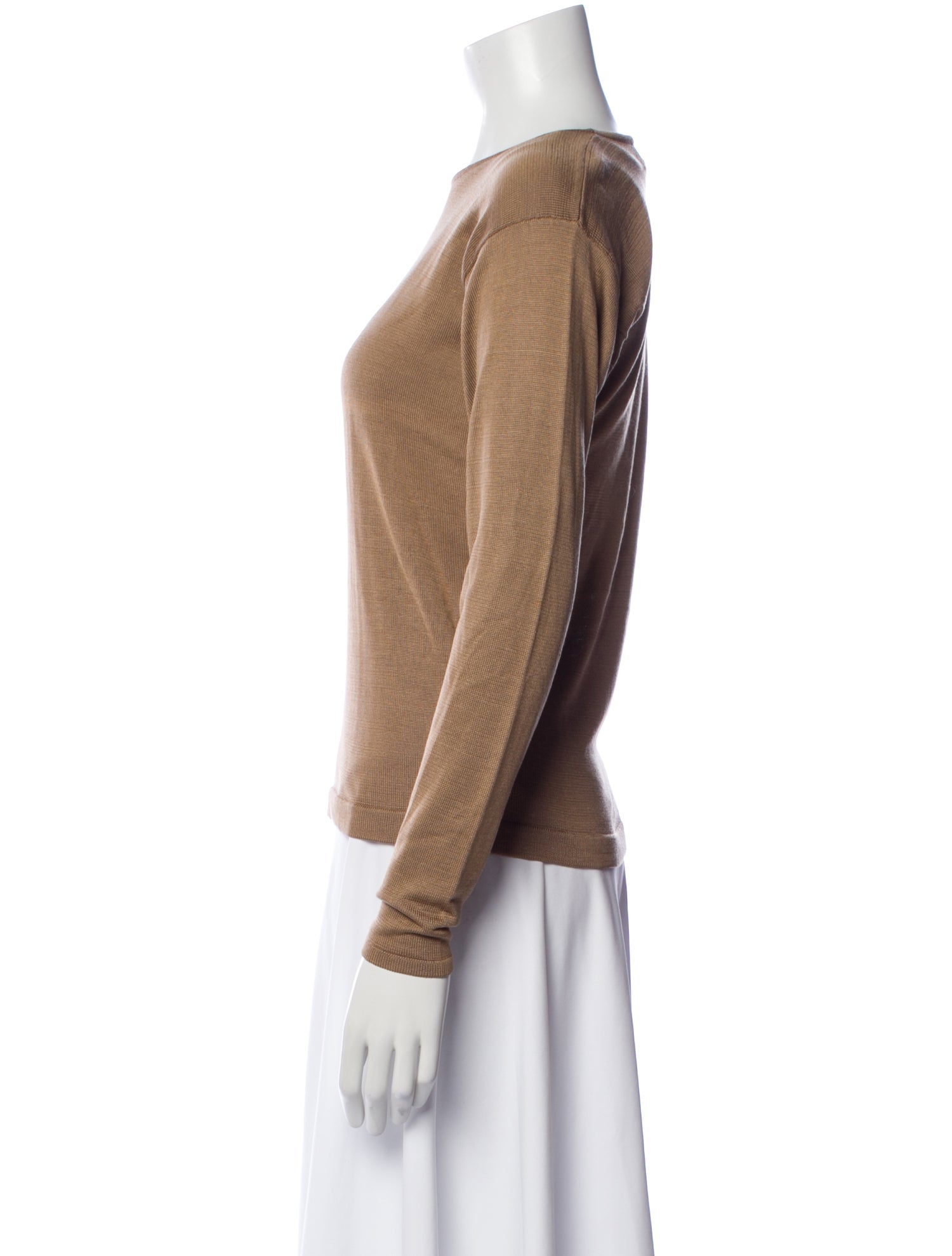 Henri Bendel Silk Scoop Neck Sweater