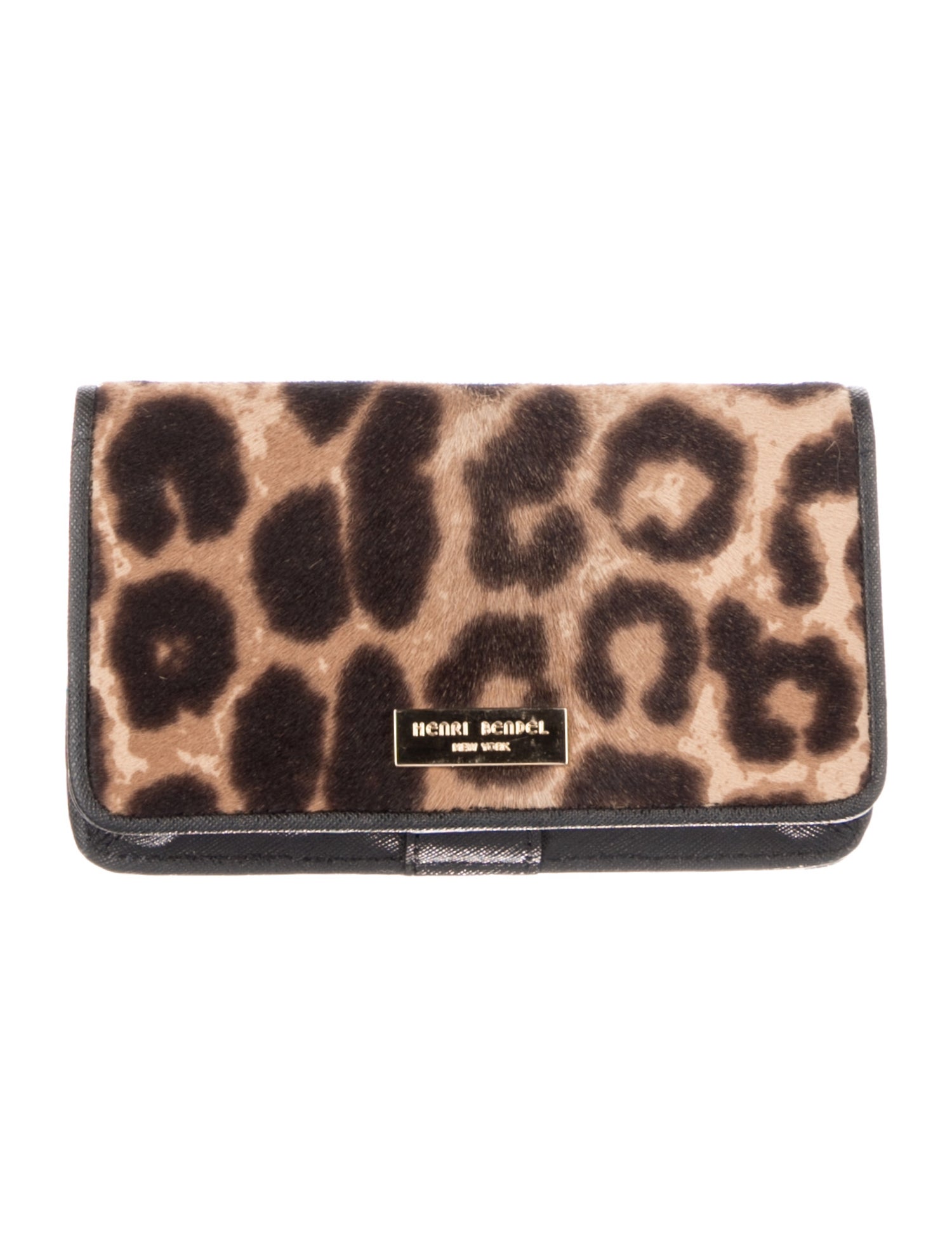 Henri Bendel Ponyhair Animal Print Wallet