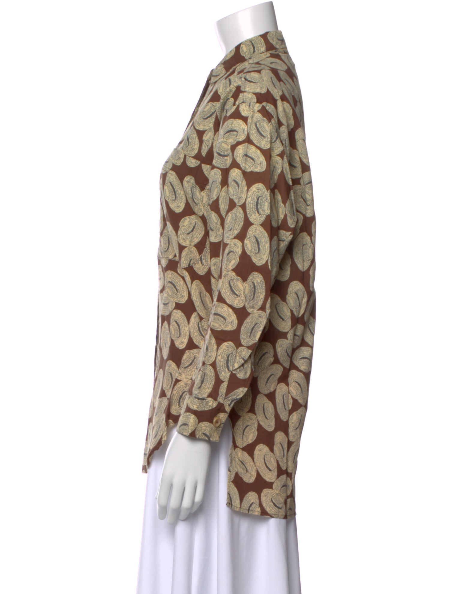 Henri Bendel Printed Long Sleeve Top