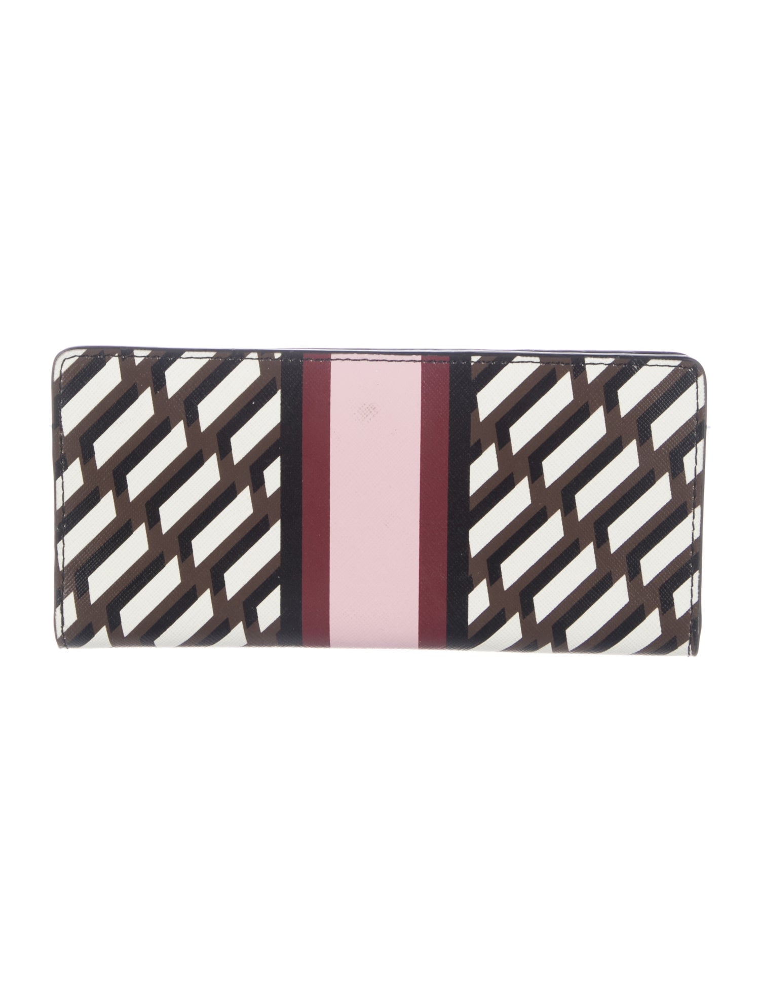 Henri Bendel Leather Printed Continental Wallet
