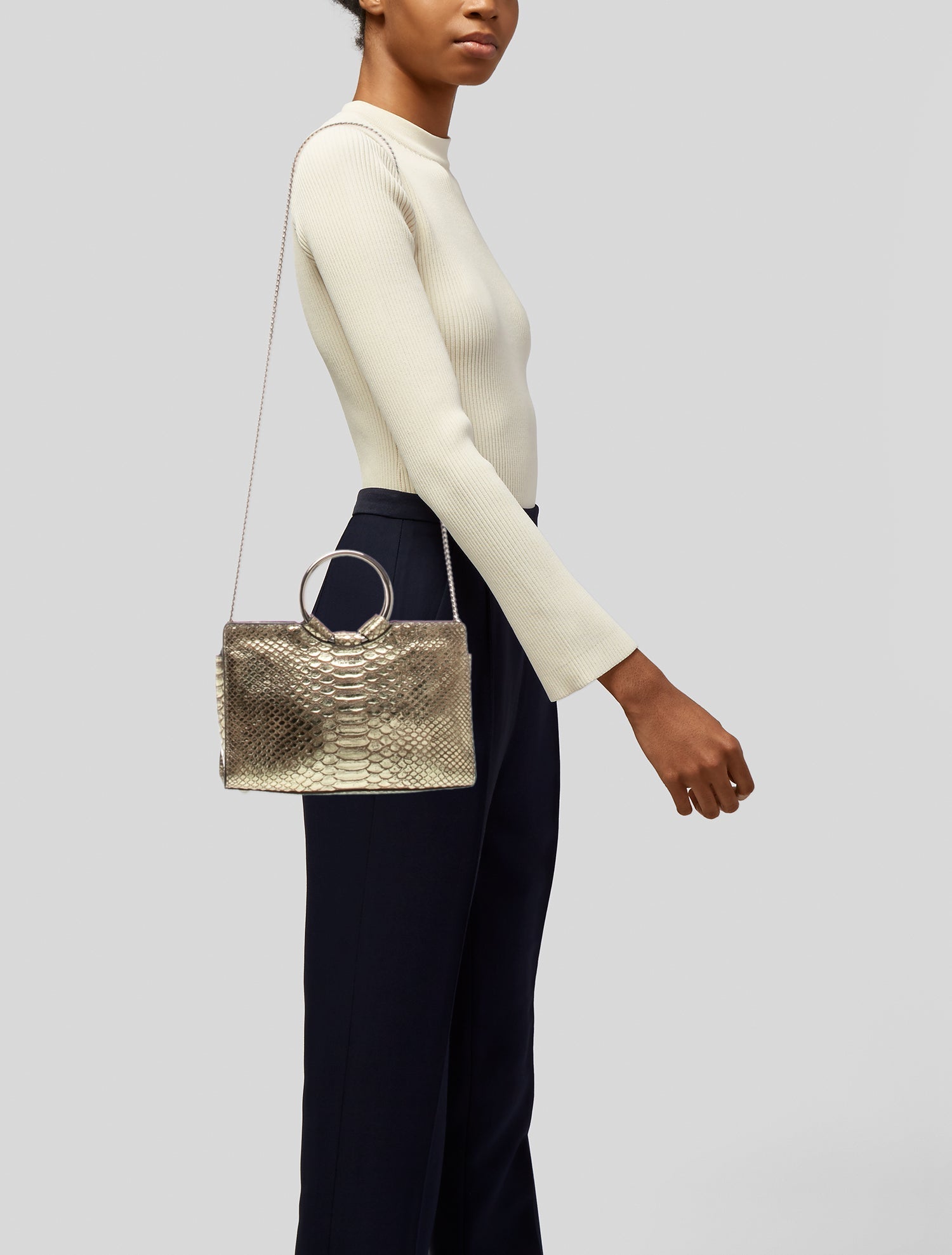 Balenciaga Motocross Giant Covered Brogues City Bag - Green Handle