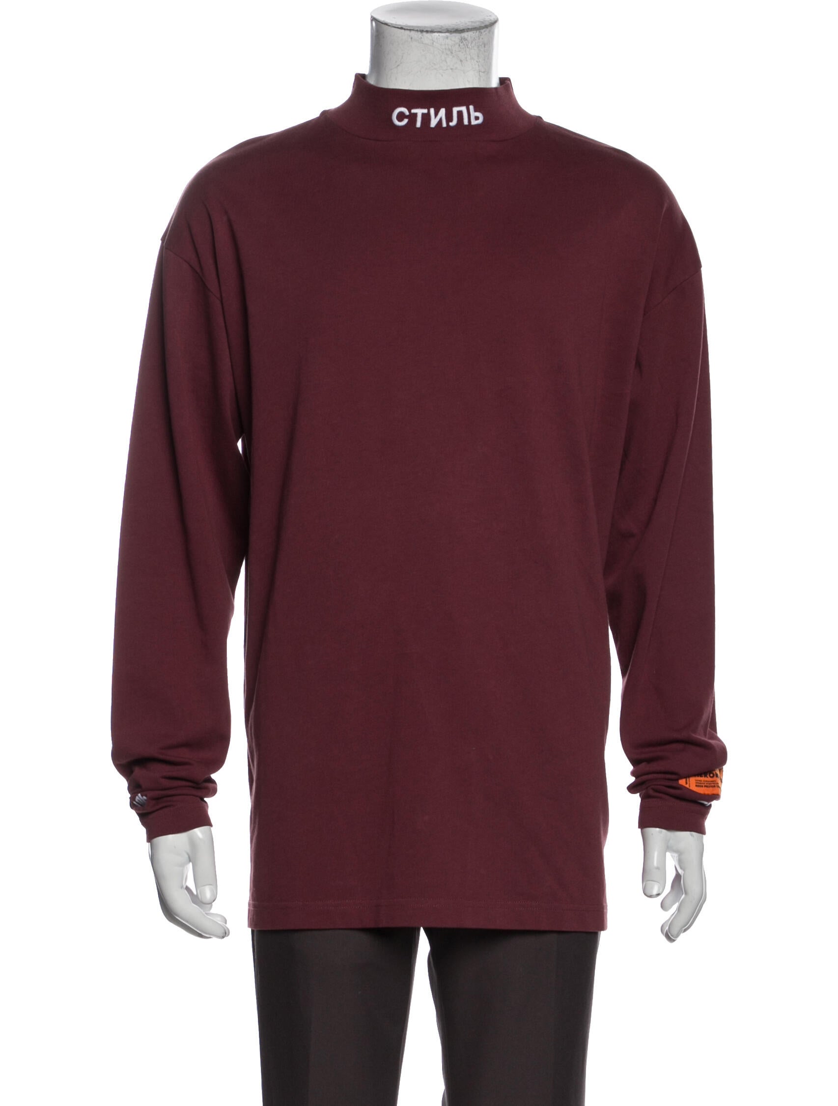 Heron Preston Graphic Print Mock Neck Sweatshirt