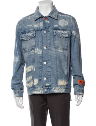 Heron Preston Printed Denim Jacket w/ Tags