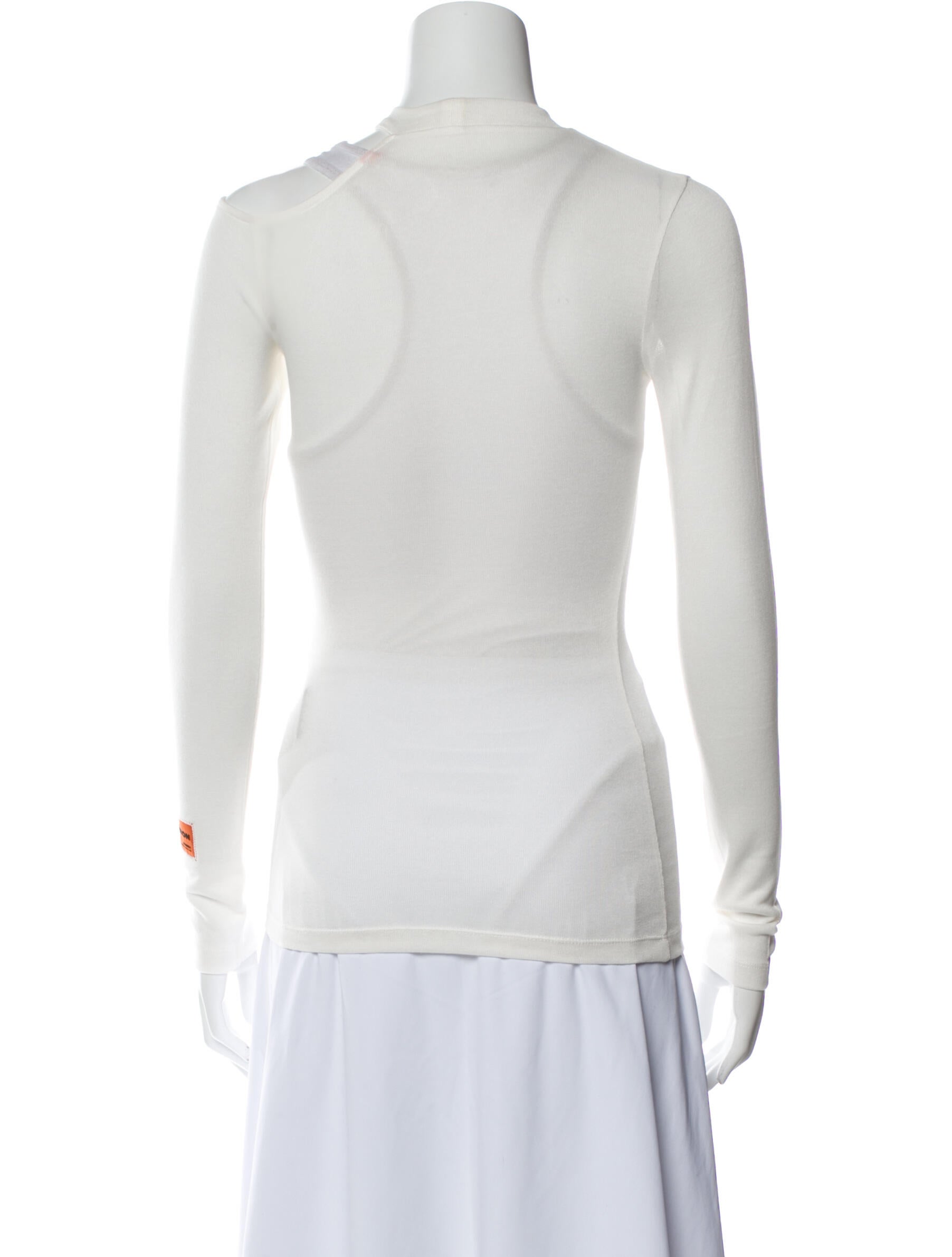 Heron Preston Bateau Neckline Long Sleeve Top