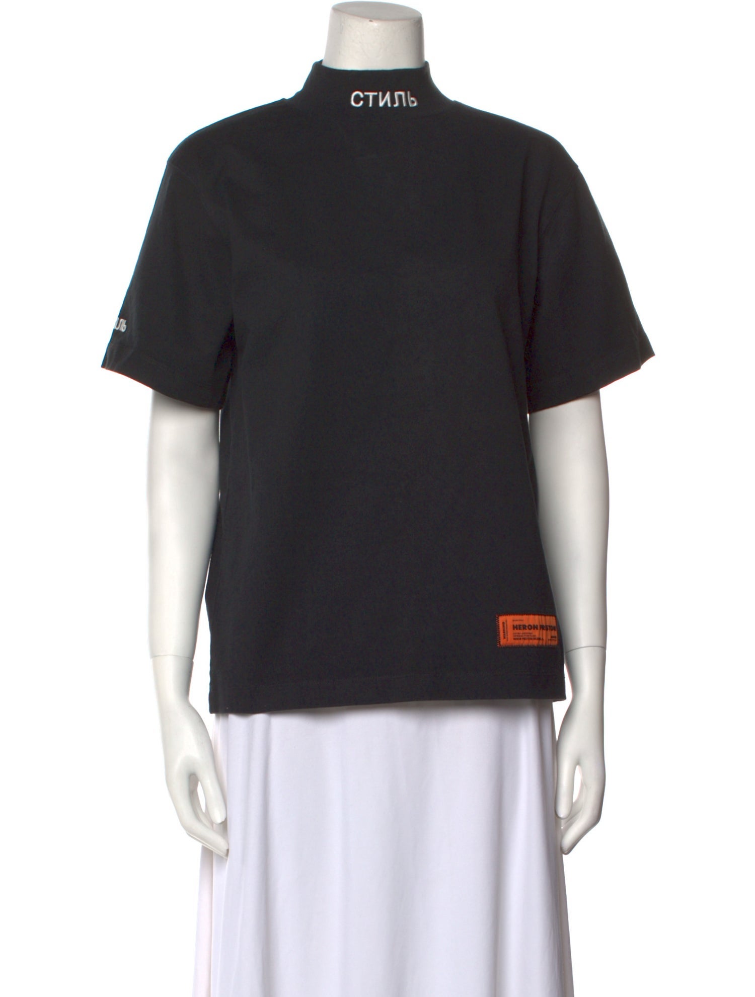 Heron Preston Mock Neck Short Sleeve Sweatshirt