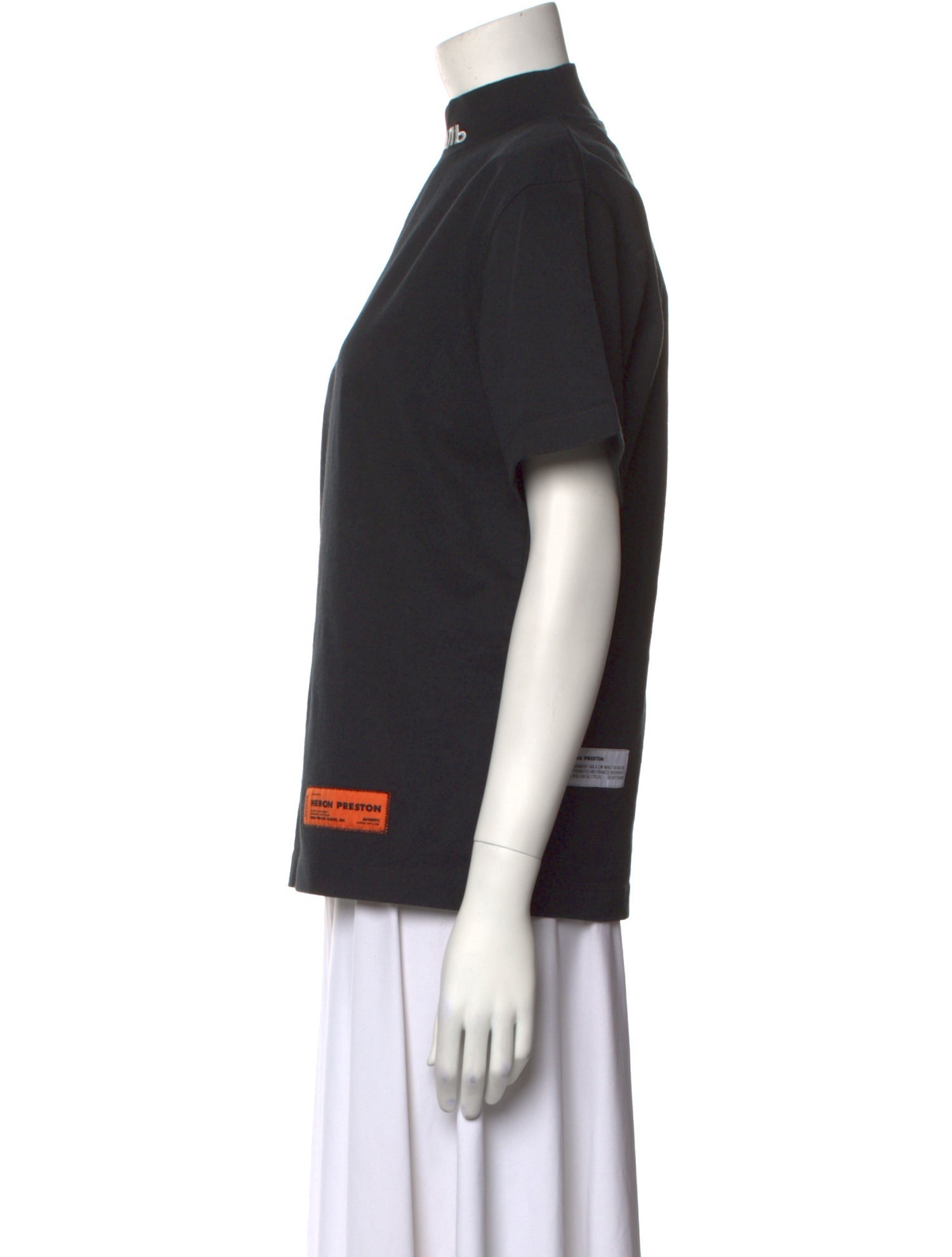 Heron Preston Mock Neck Short Sleeve Sweatshirt
